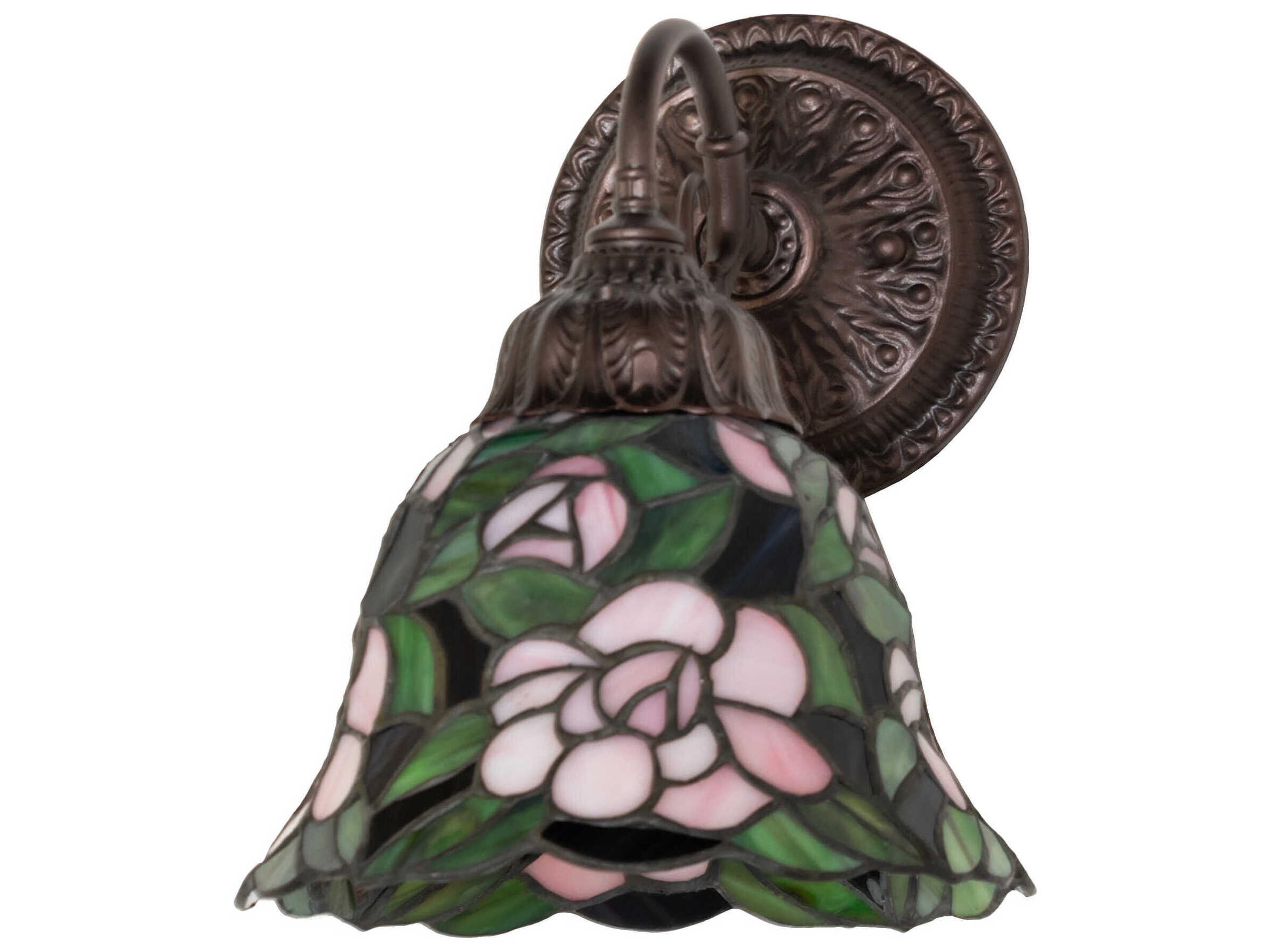 Meyda Begonia 1-Light Mahogany Bronze Wall Sconce