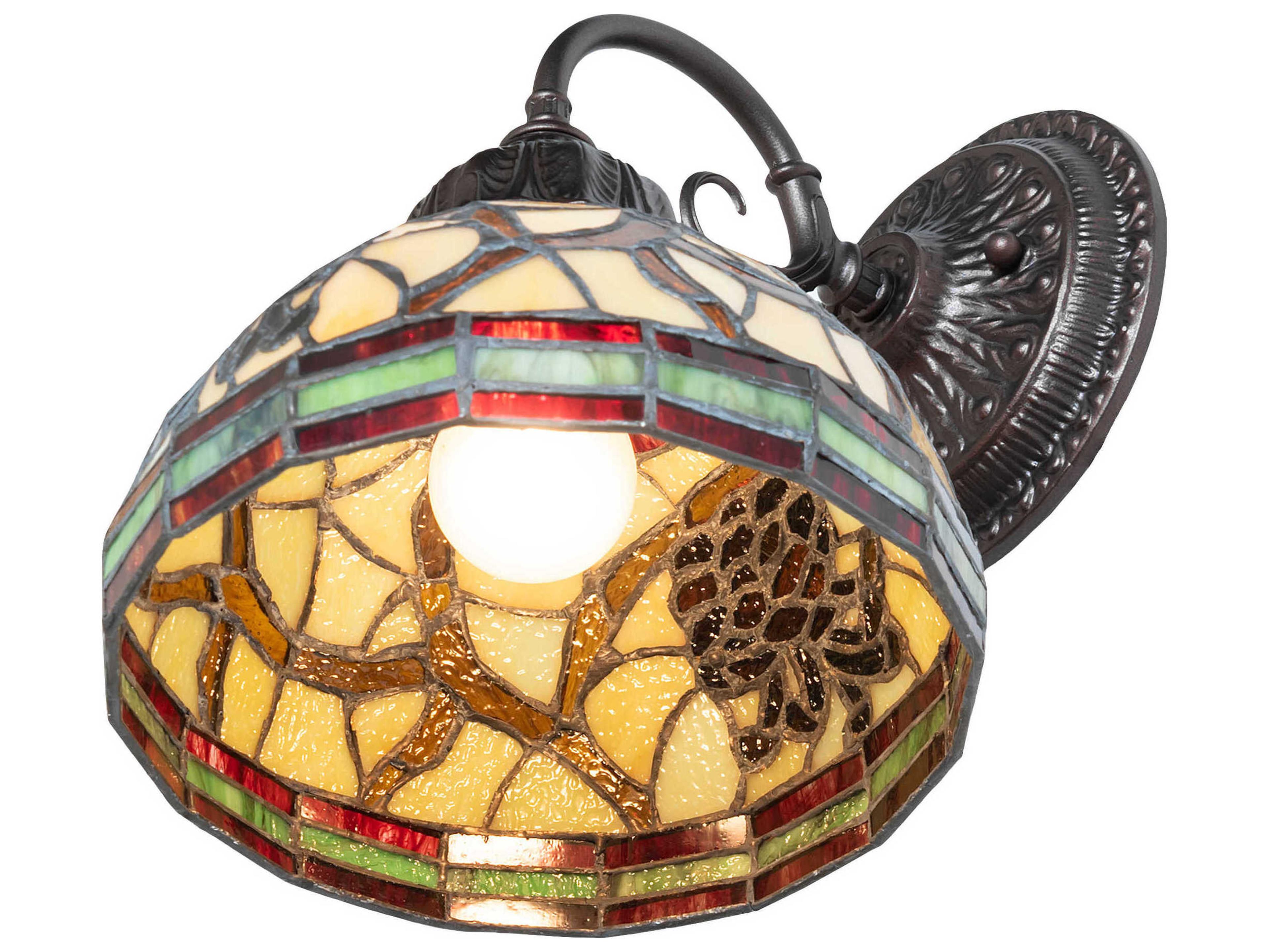 Meyda Pinecone 1-Light Mahogany Bronze Wall Sconce