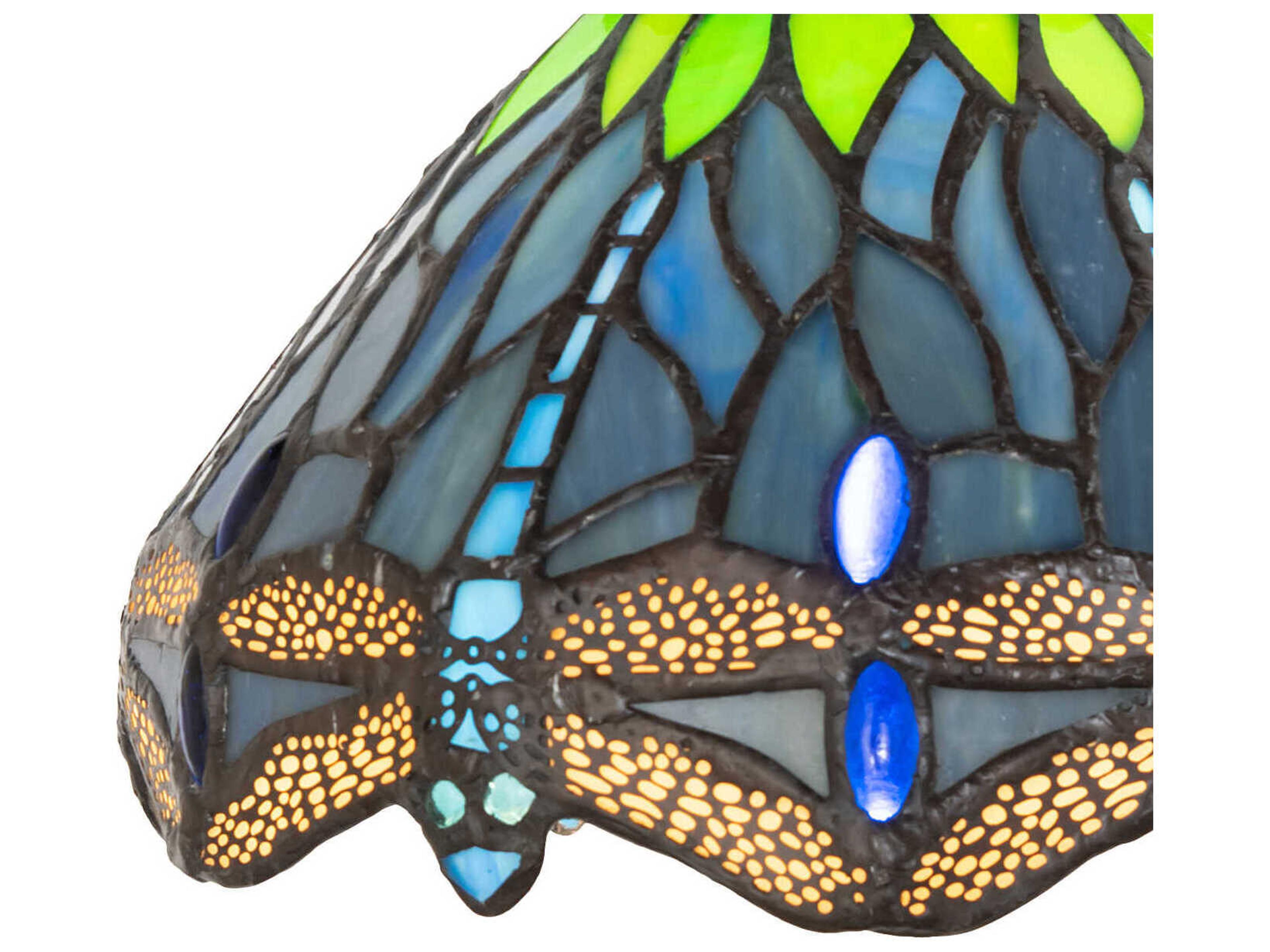 Meyda Tiffany Hanginghead Dragonfly 1-Light Mahogany Bronze Wall Sconce