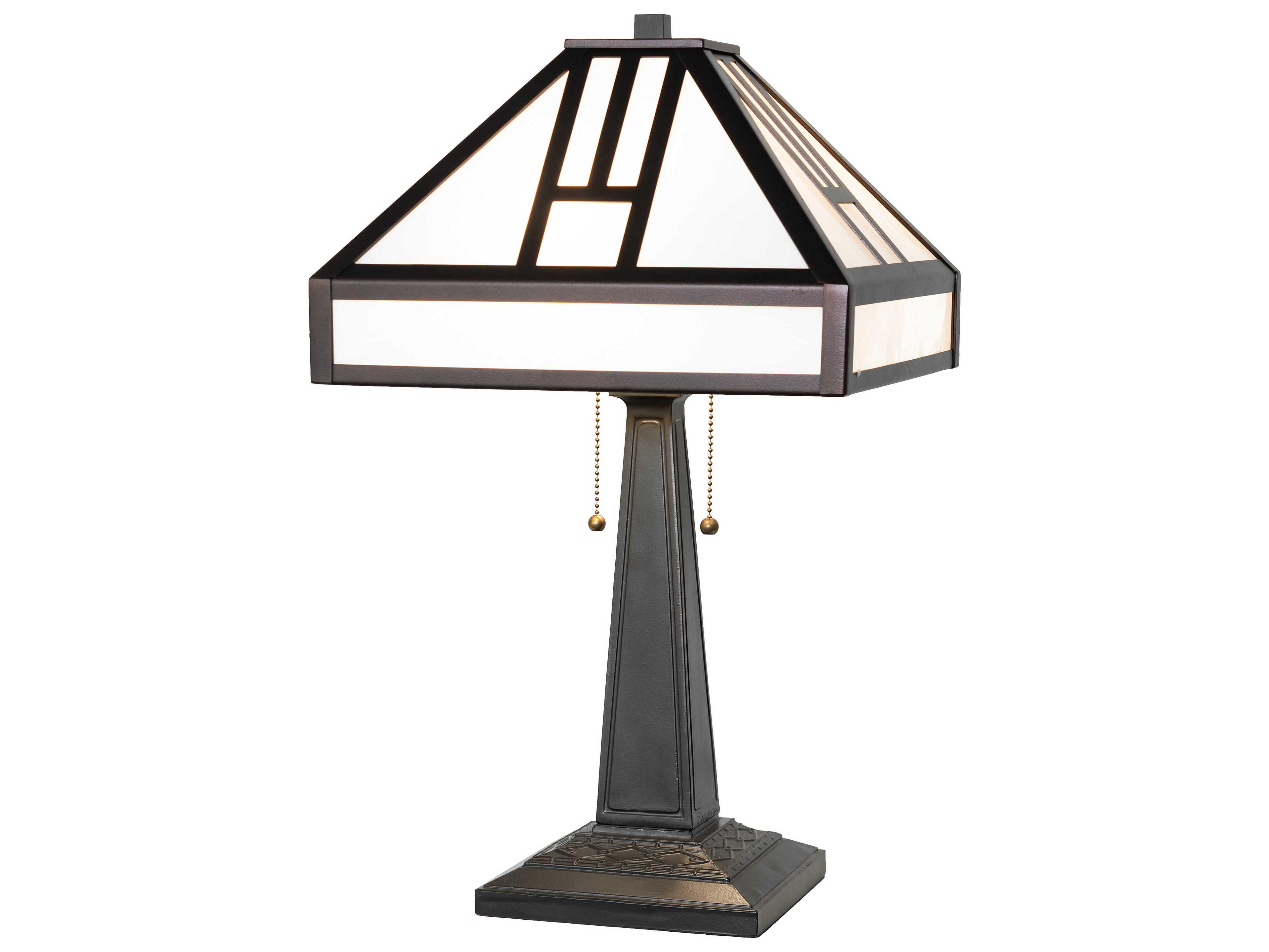 Mission White Opal Glass Table Lamp