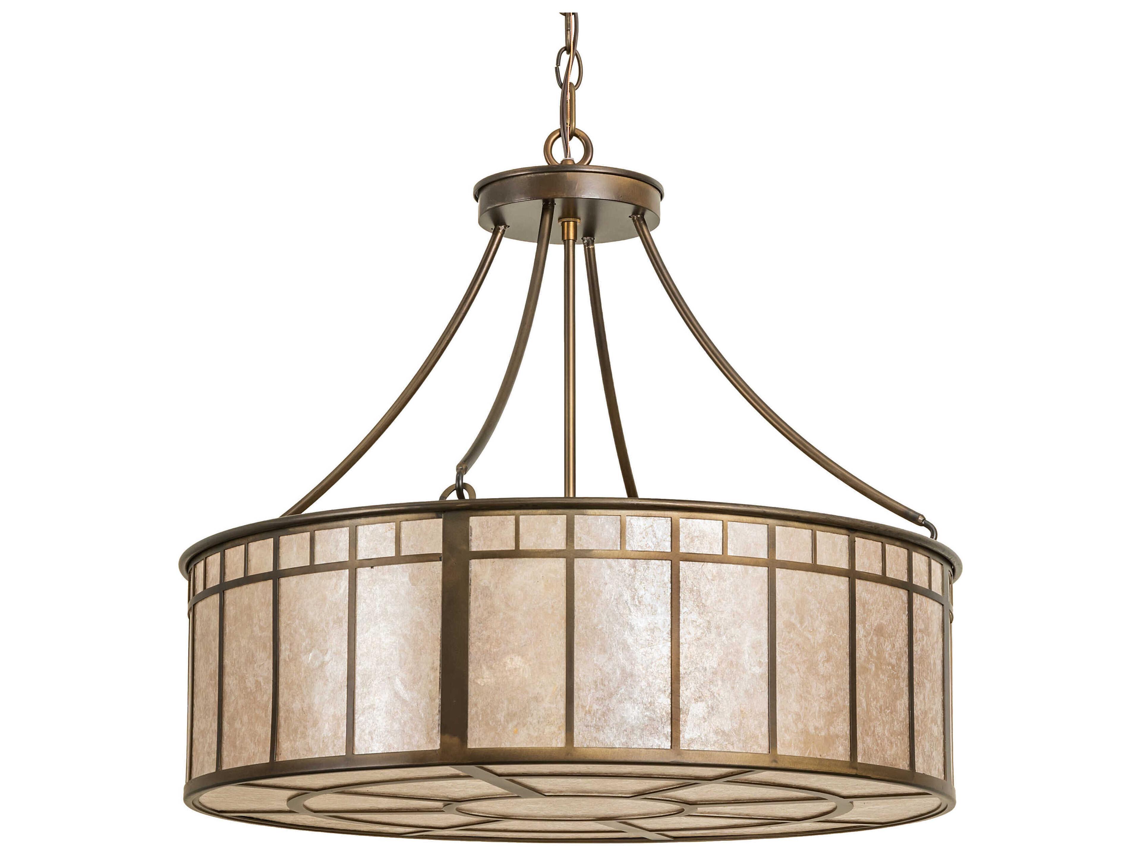 Meyda Glendale 4-Light Antique Copper Pendant