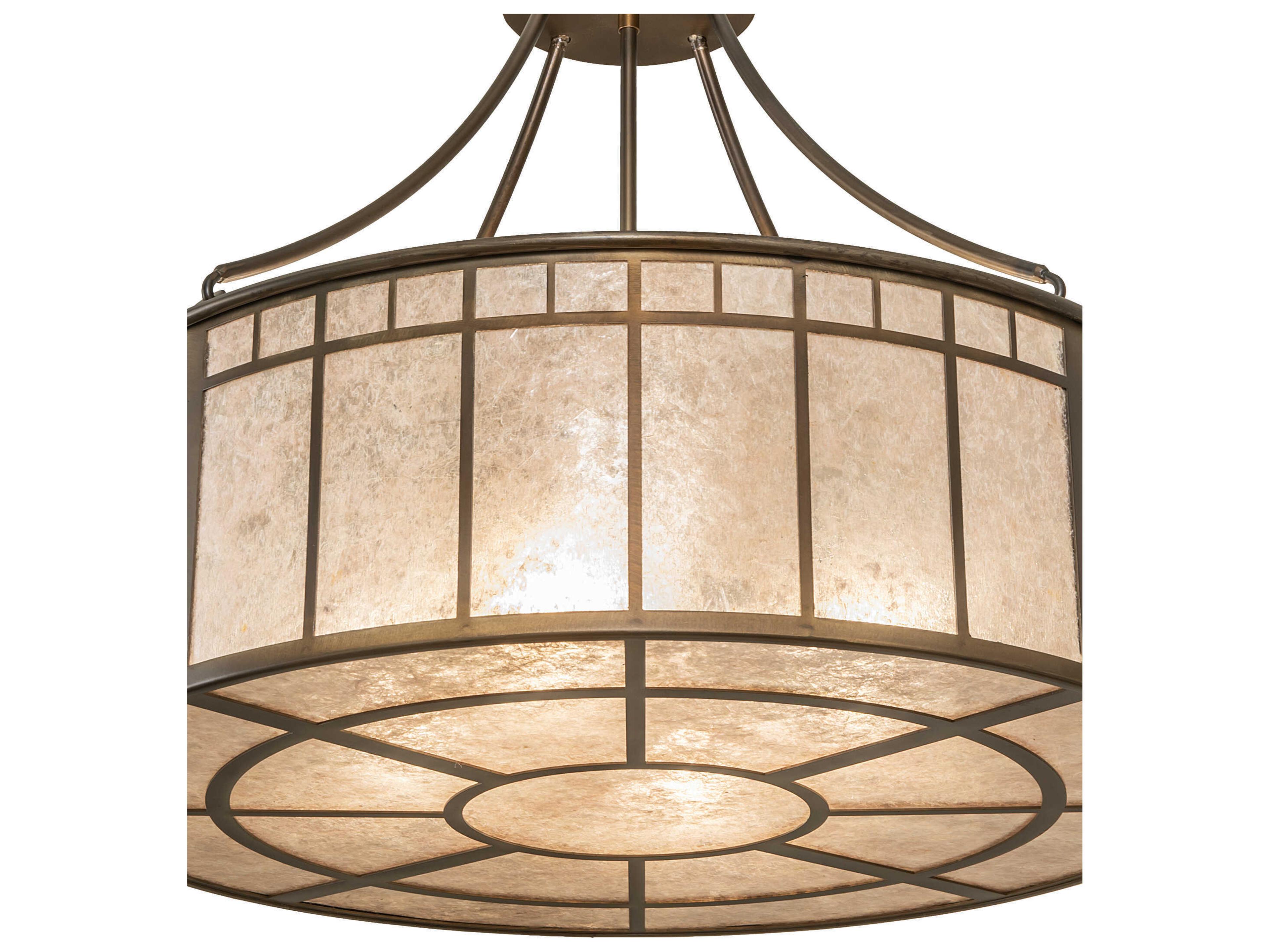 Meyda Glendale 4-Light Antique Copper Pendant