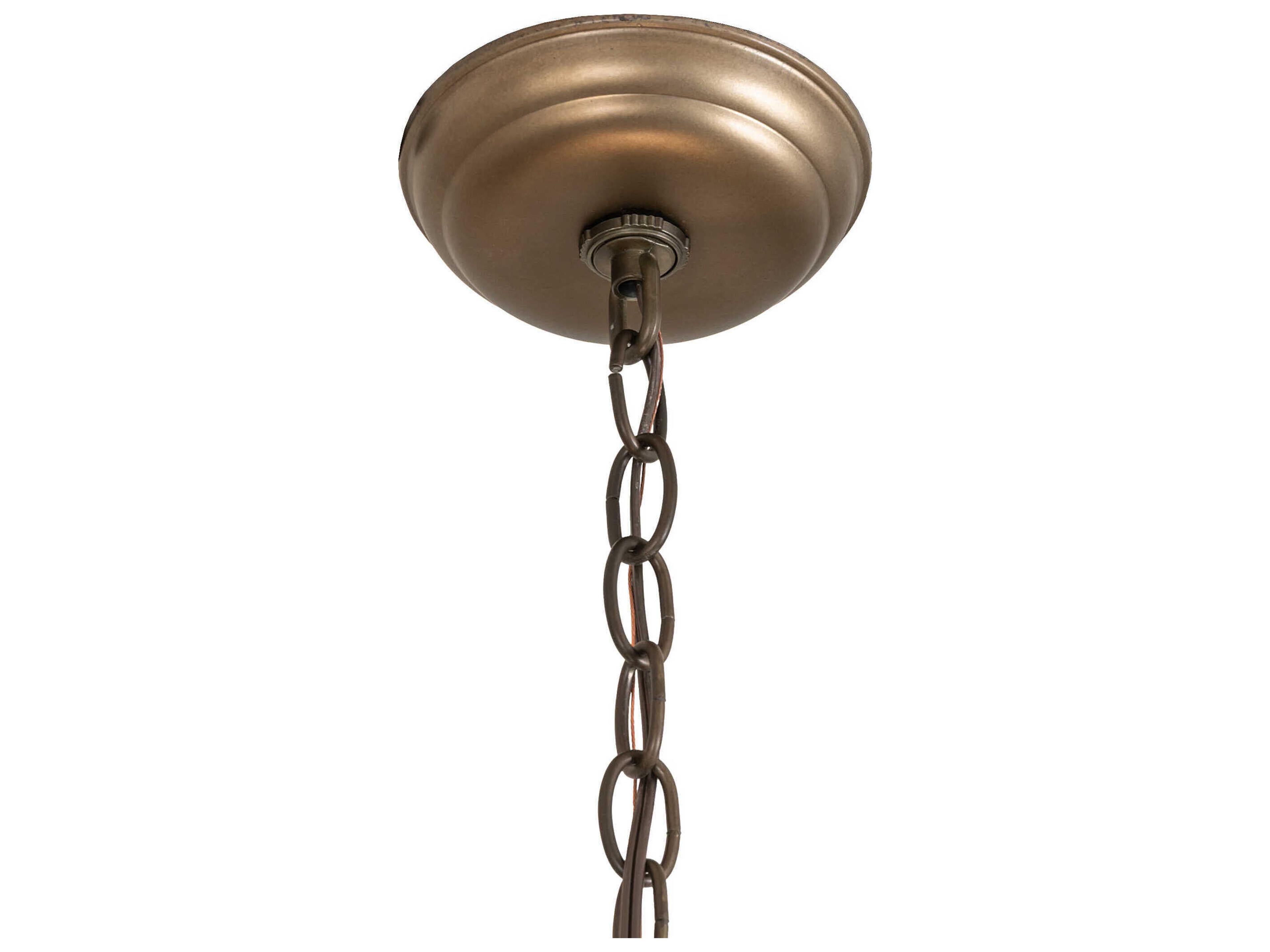 Meyda Glendale 4-Light Antique Copper Pendant