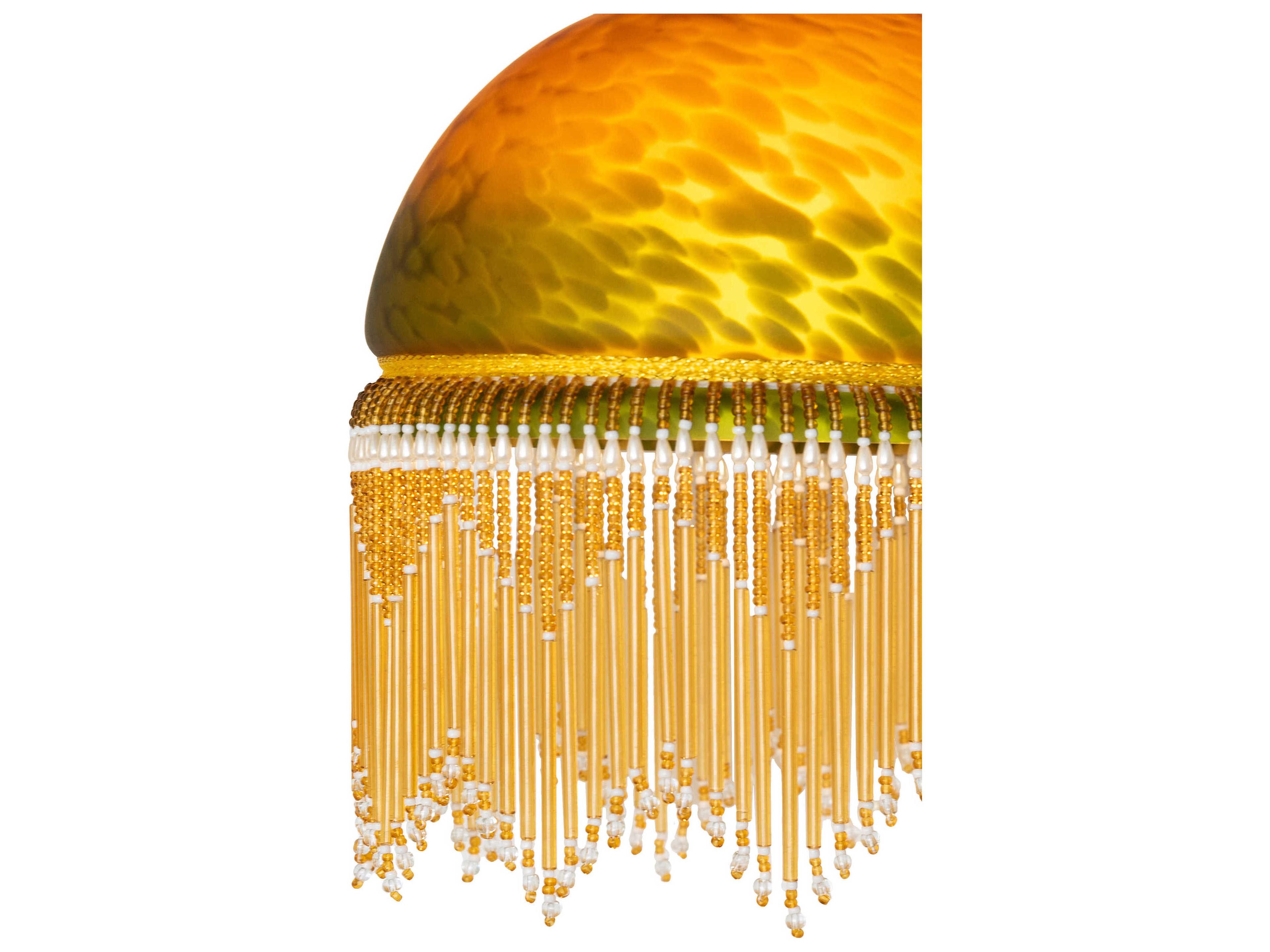 Meyda Roussillon 1-Light Amber / Green Art Glass Wall Sconce