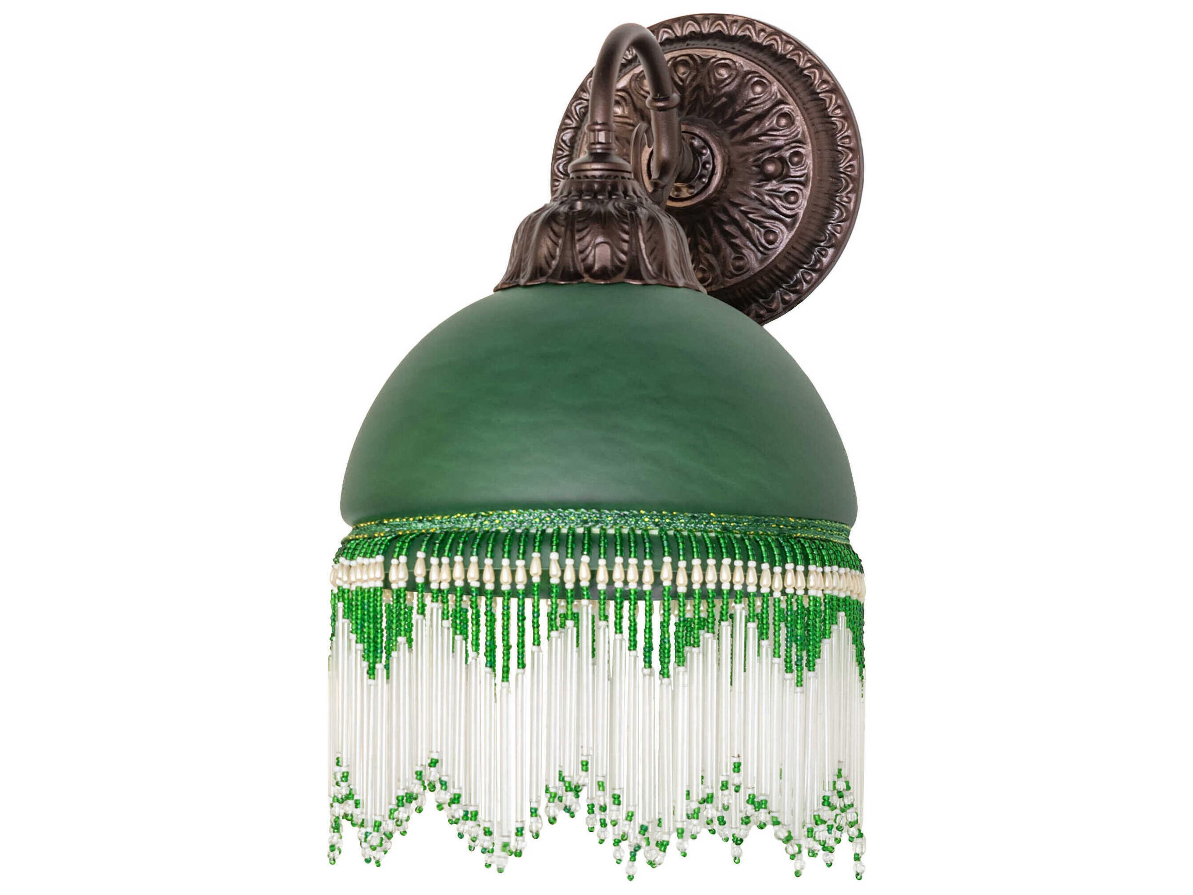 Meyda Roussillon 1-Light Green Dappled Glass Wall Sconce