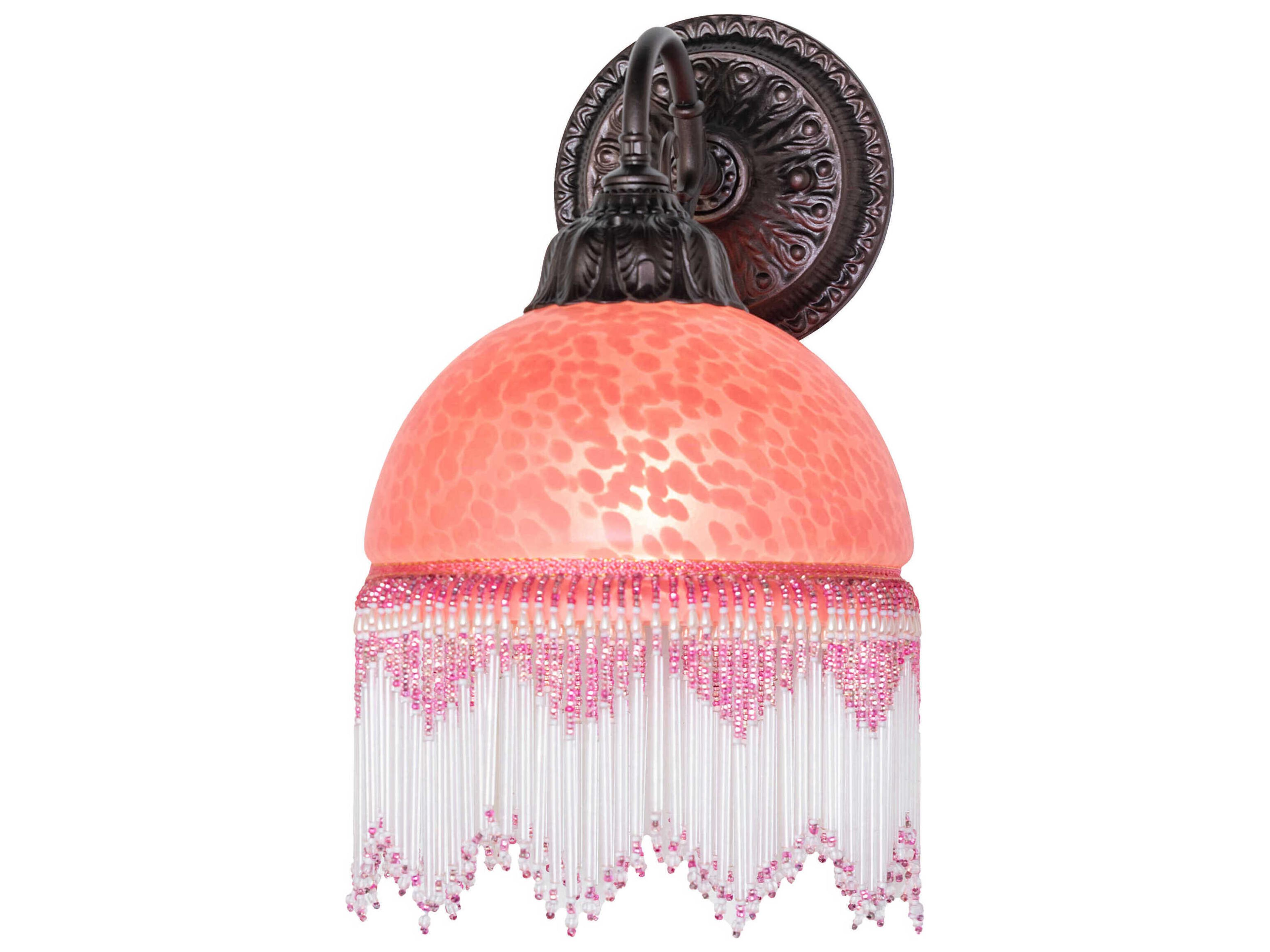 Roussillon 1-Light Cranberry Dappled Glass Wall Sconce