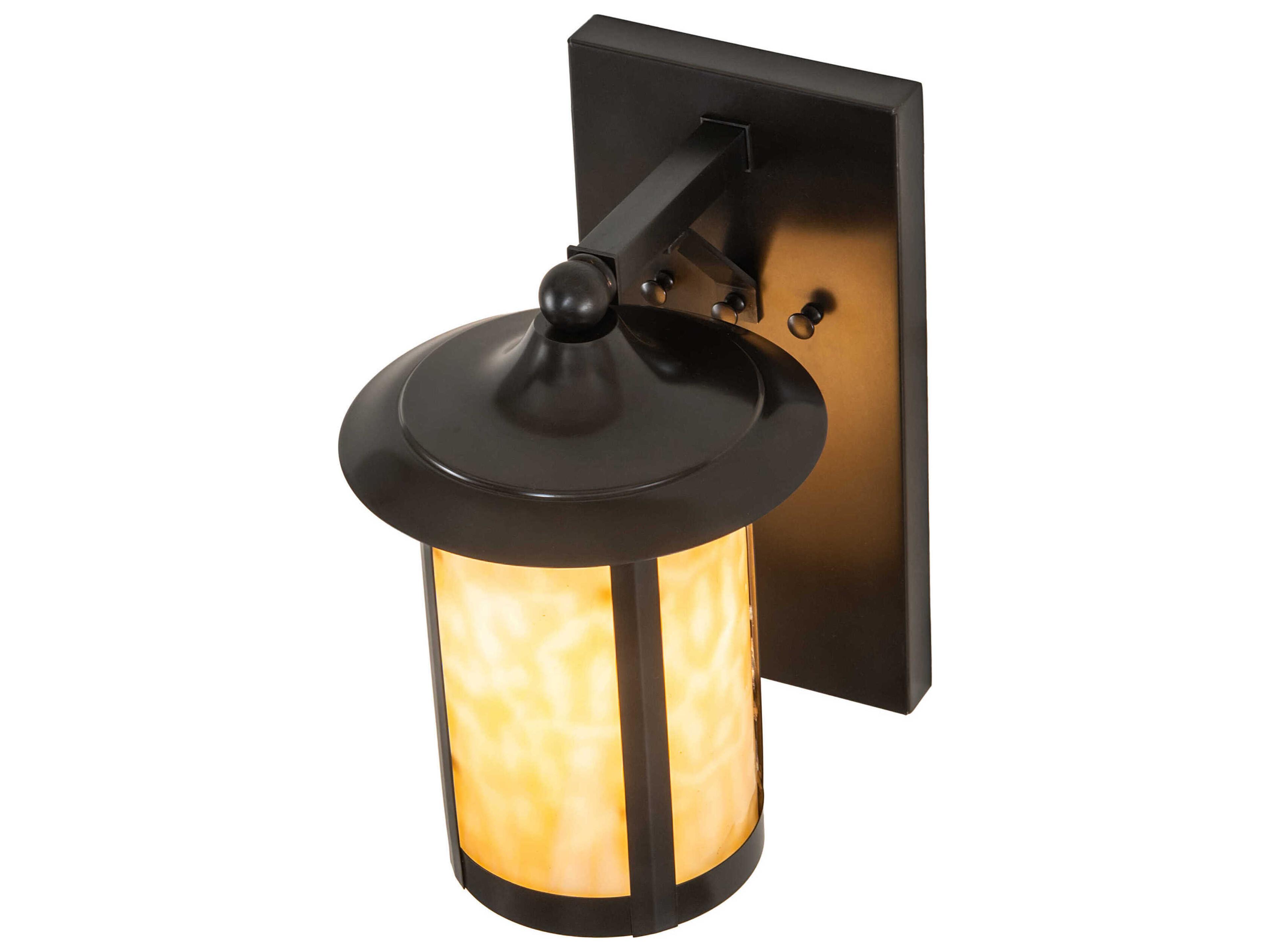 Meyda Fulton 1-Light Craftsman Brown Outdoor Wall Light