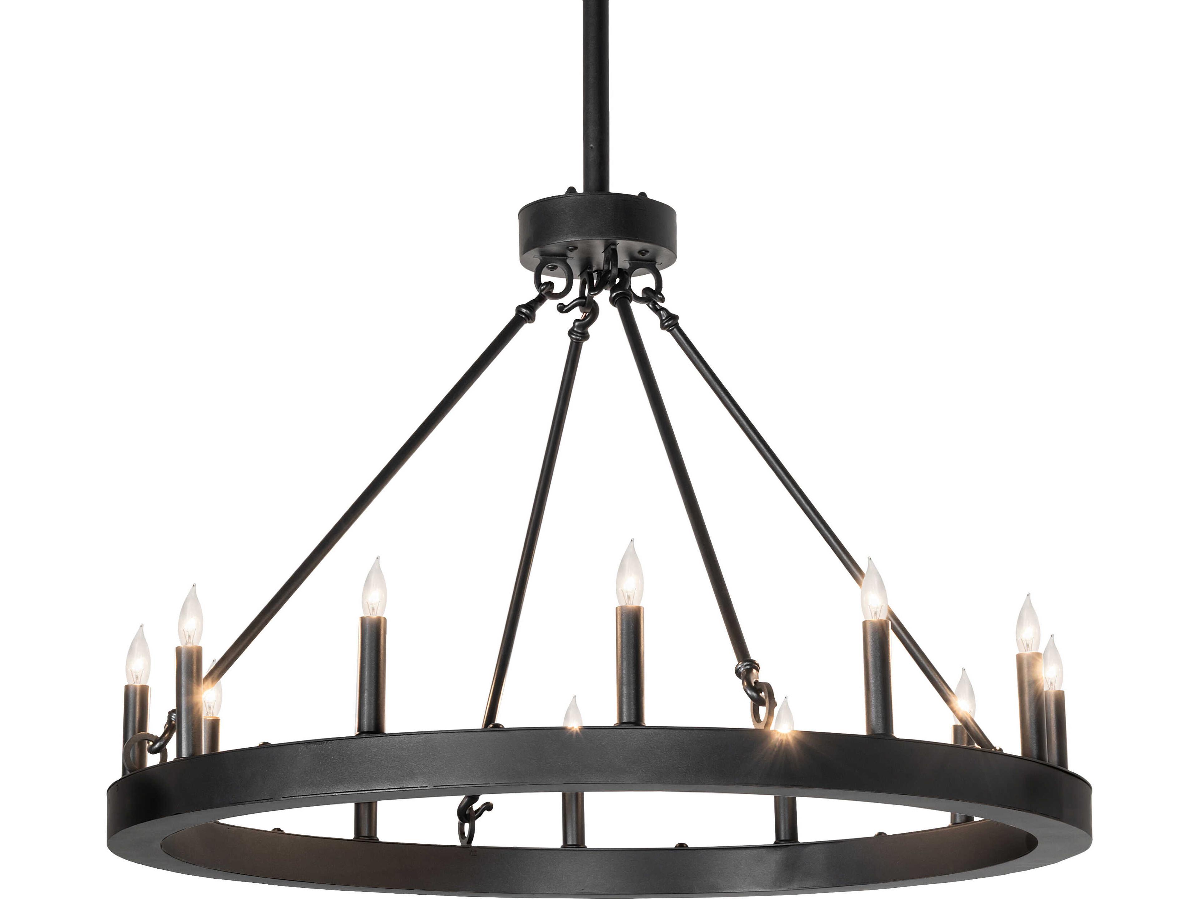 Loxley 12-Light Black Traditional Chandelier