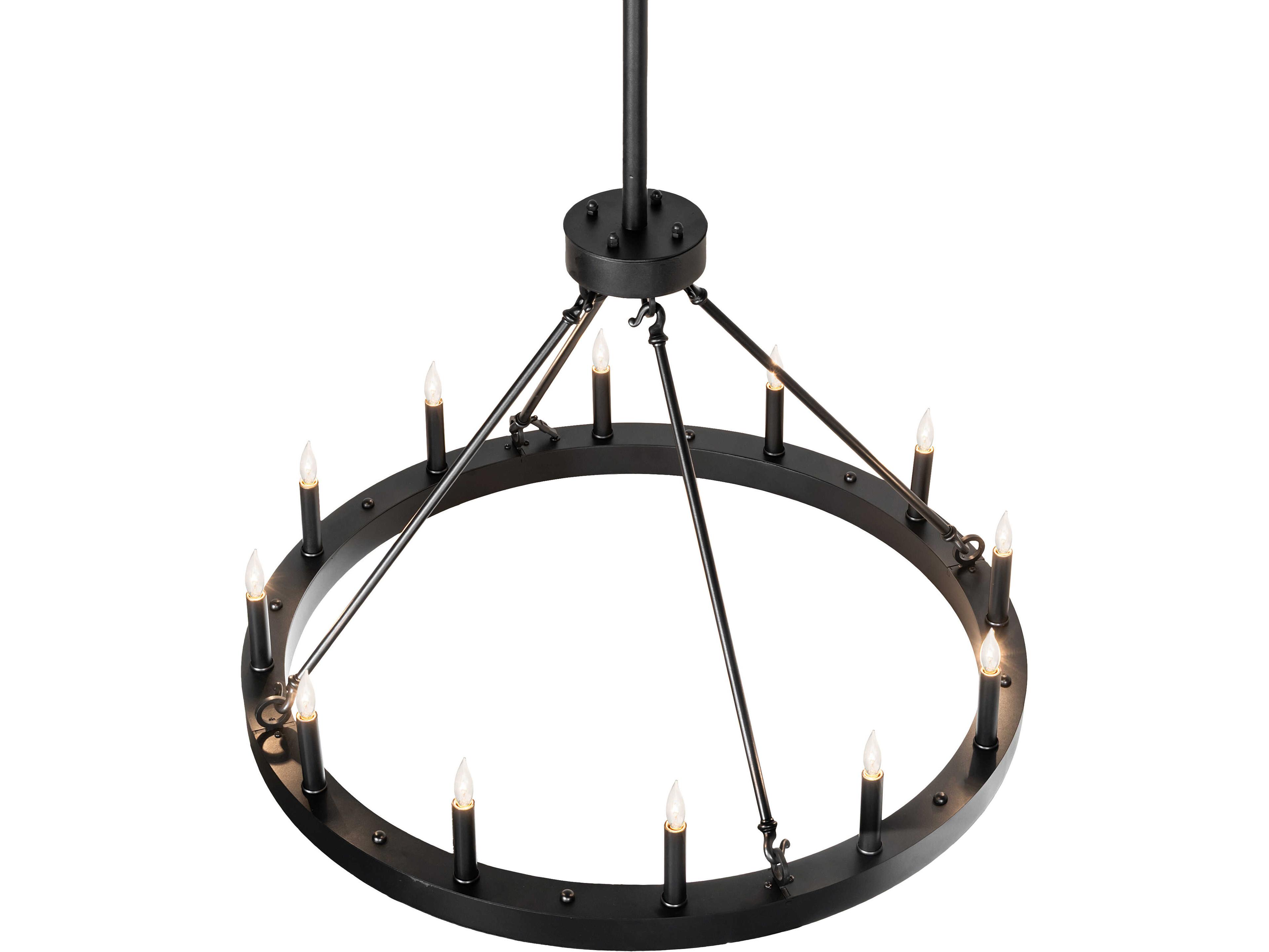 Meyda Loxley 12-Light Black Traditional Chandelier