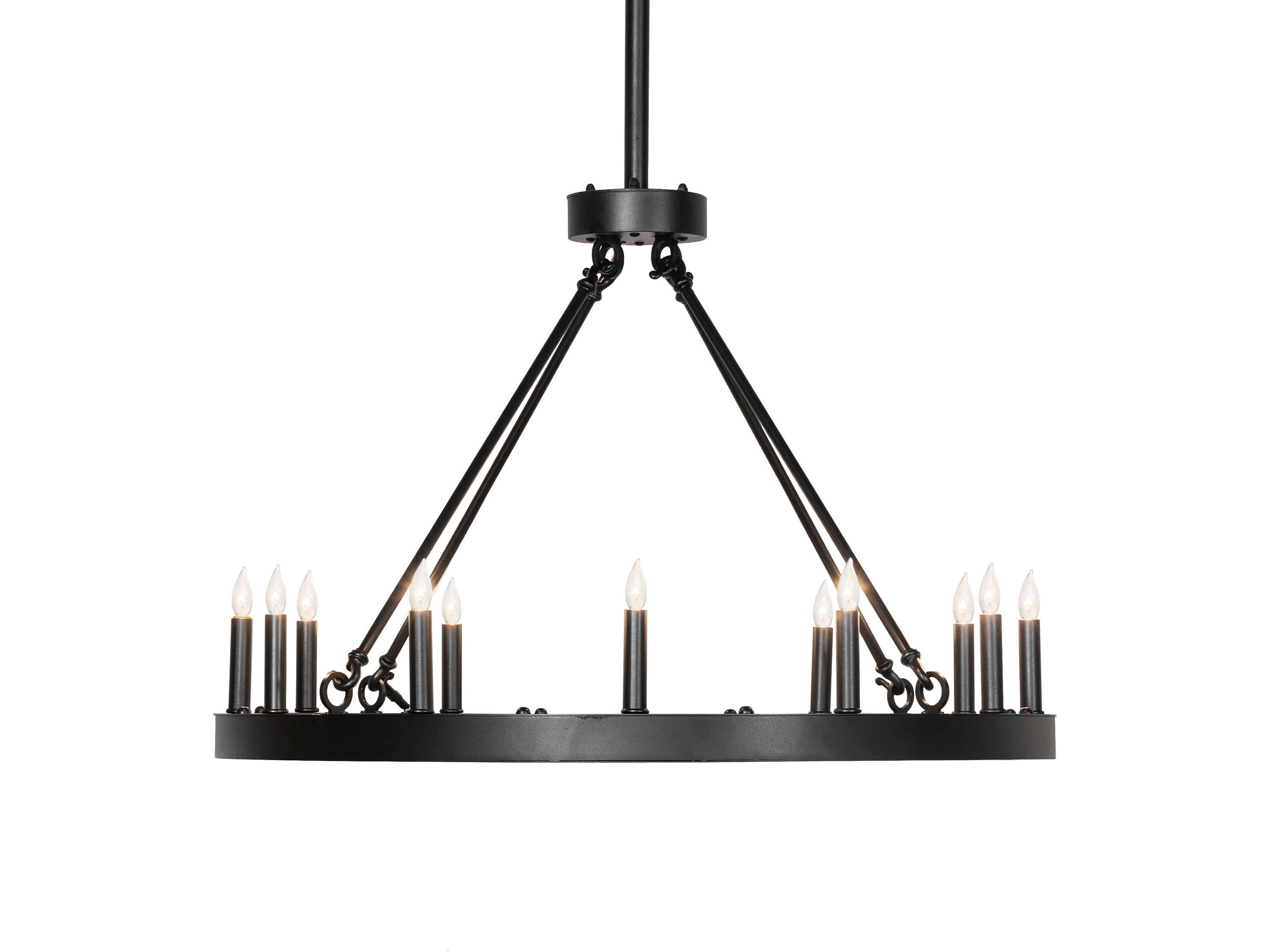 Meyda Loxley 12-Light Black Traditional Chandelier