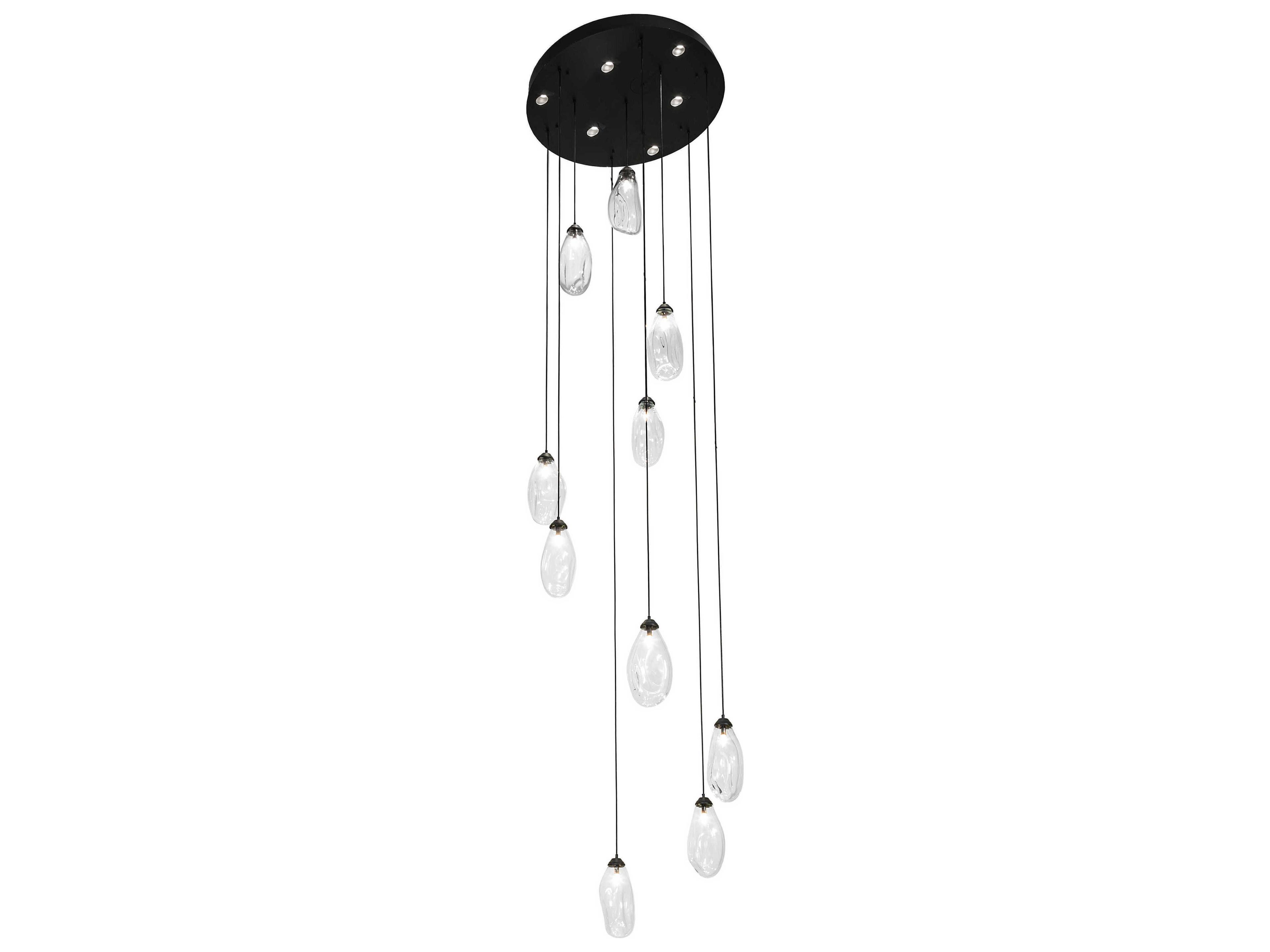 Celine 16-Light Solar Black Pendant
