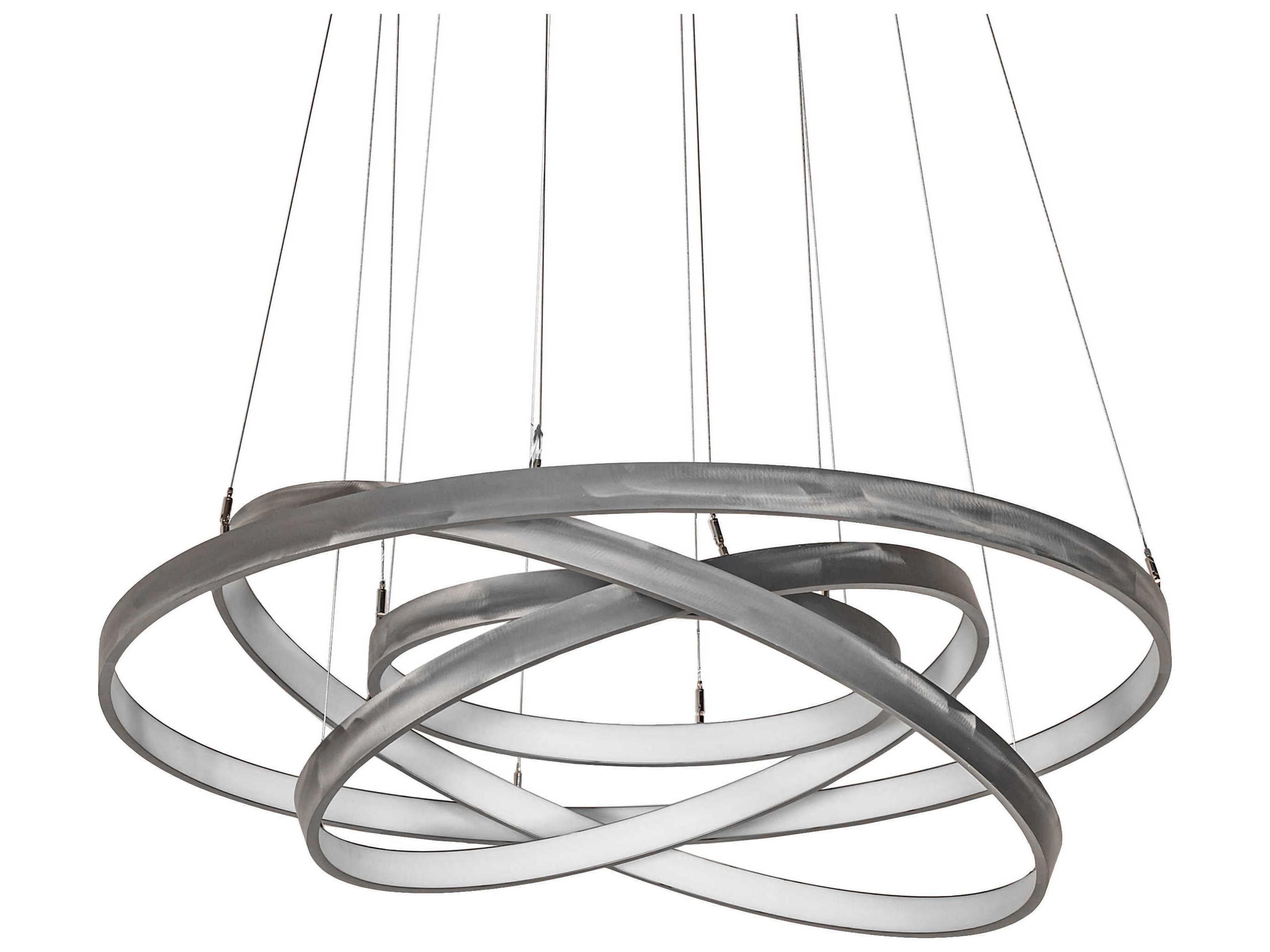 Meyda Anillo Matte Clear Silver Round Pendant