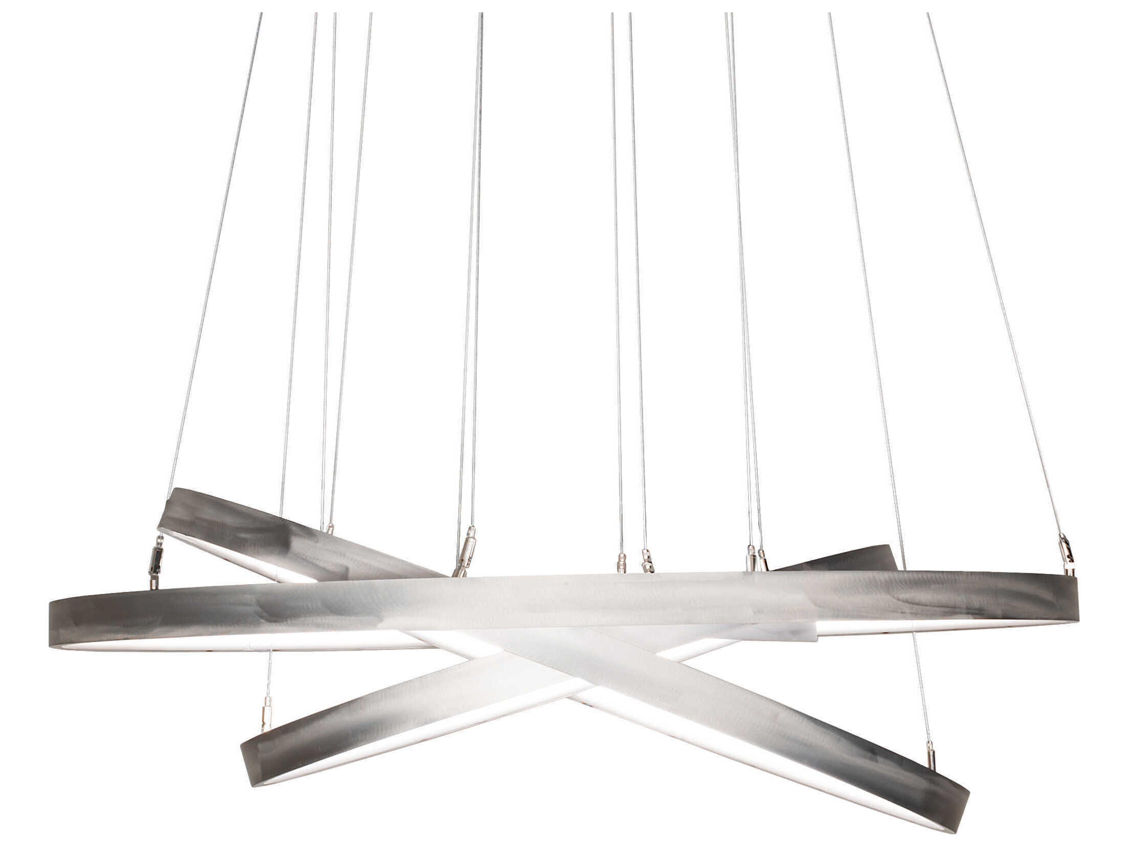 Meyda Anillo Matte Clear Silver Round Pendant