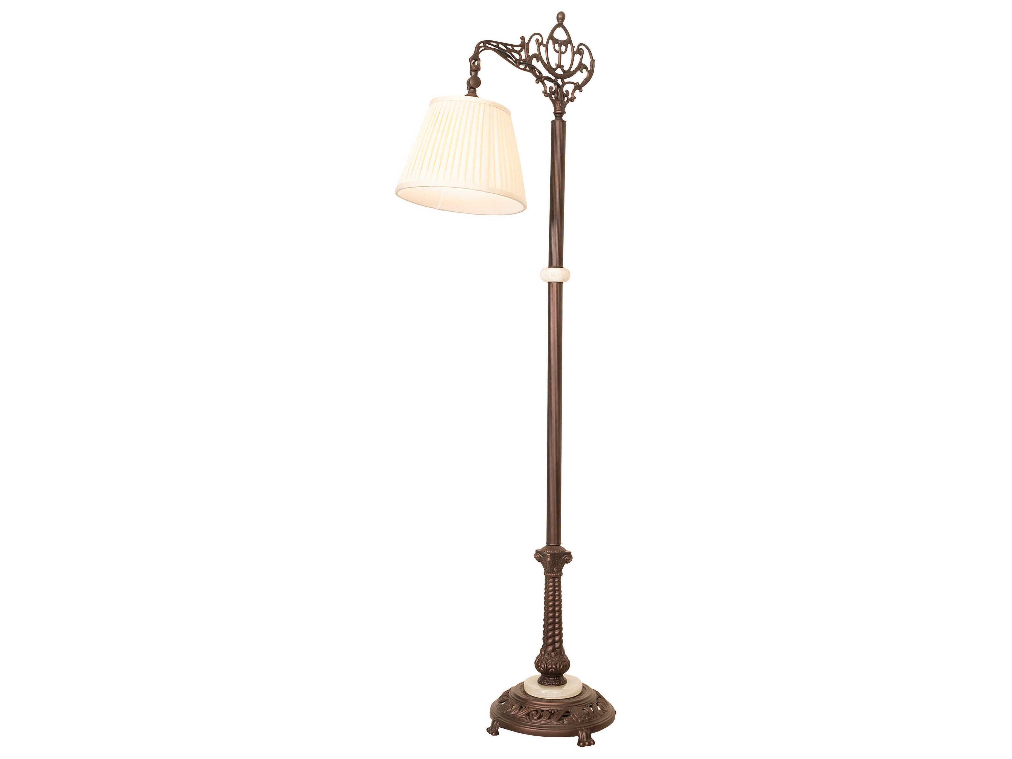 Victorian Mahogany Bronze Floor Lamp