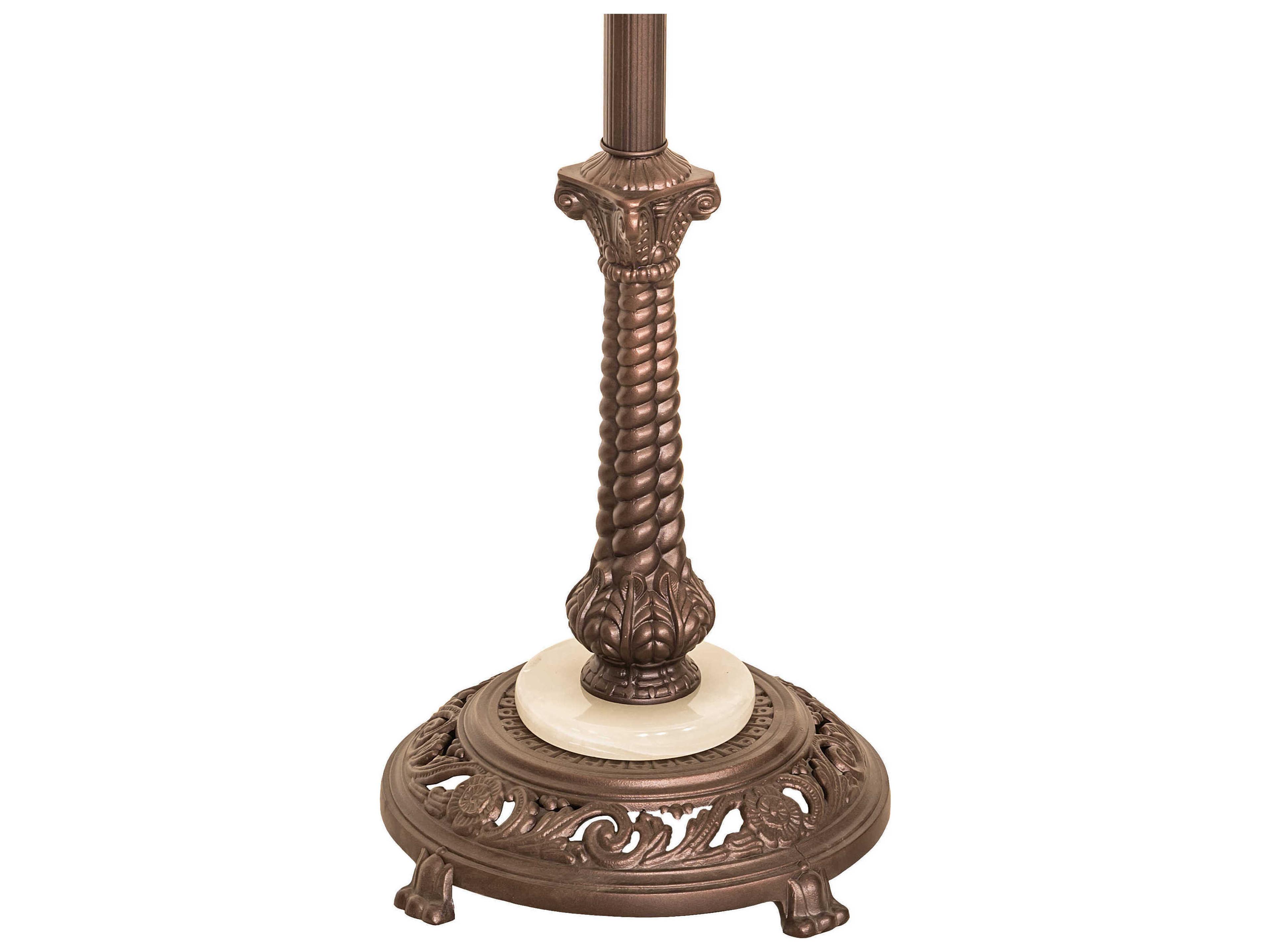 Meyda Victorian Mahogany Bronze Floor Lamp