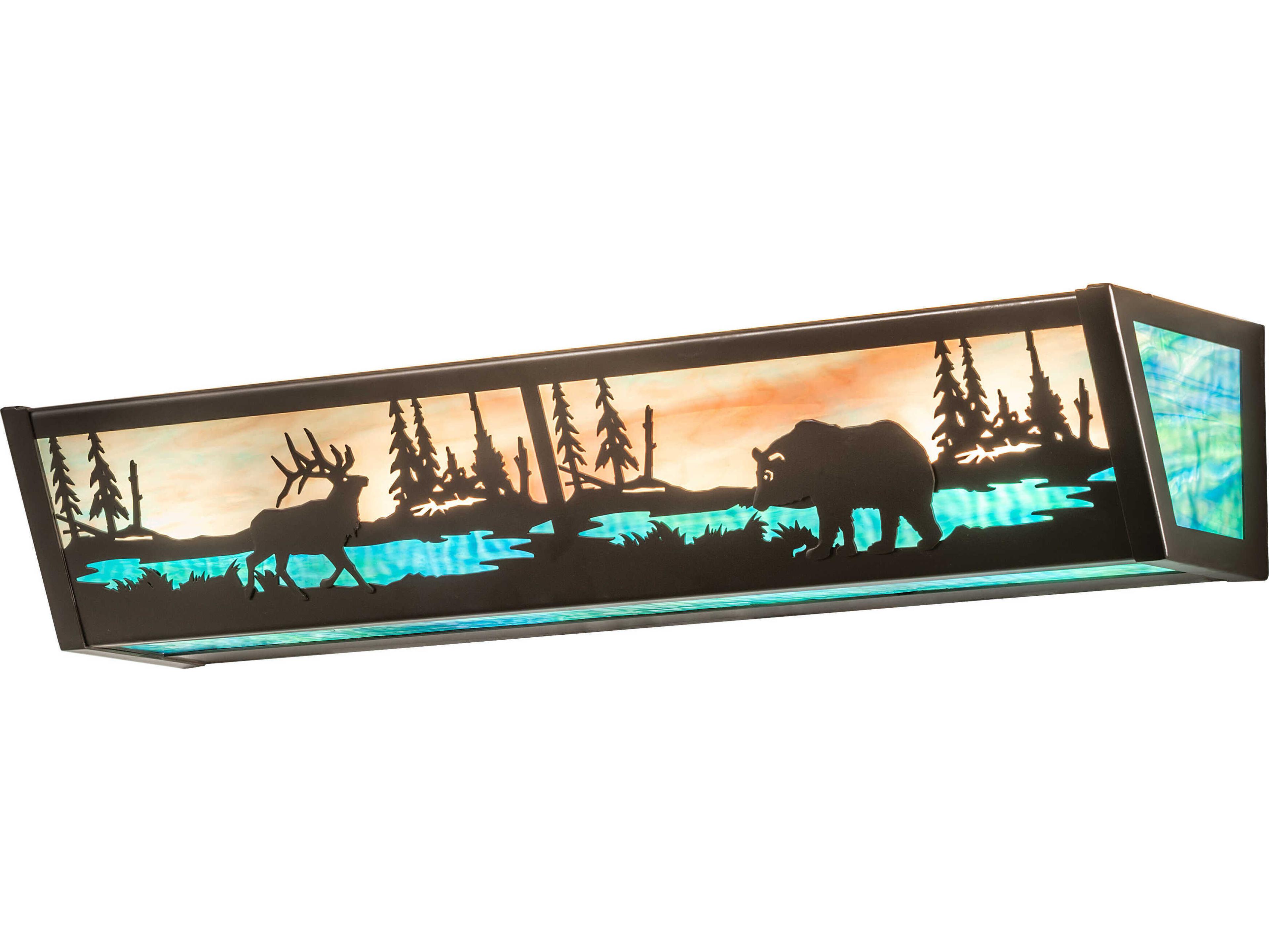 Elk & Black Bear 4-Light Timeless Bronze Vanity Light