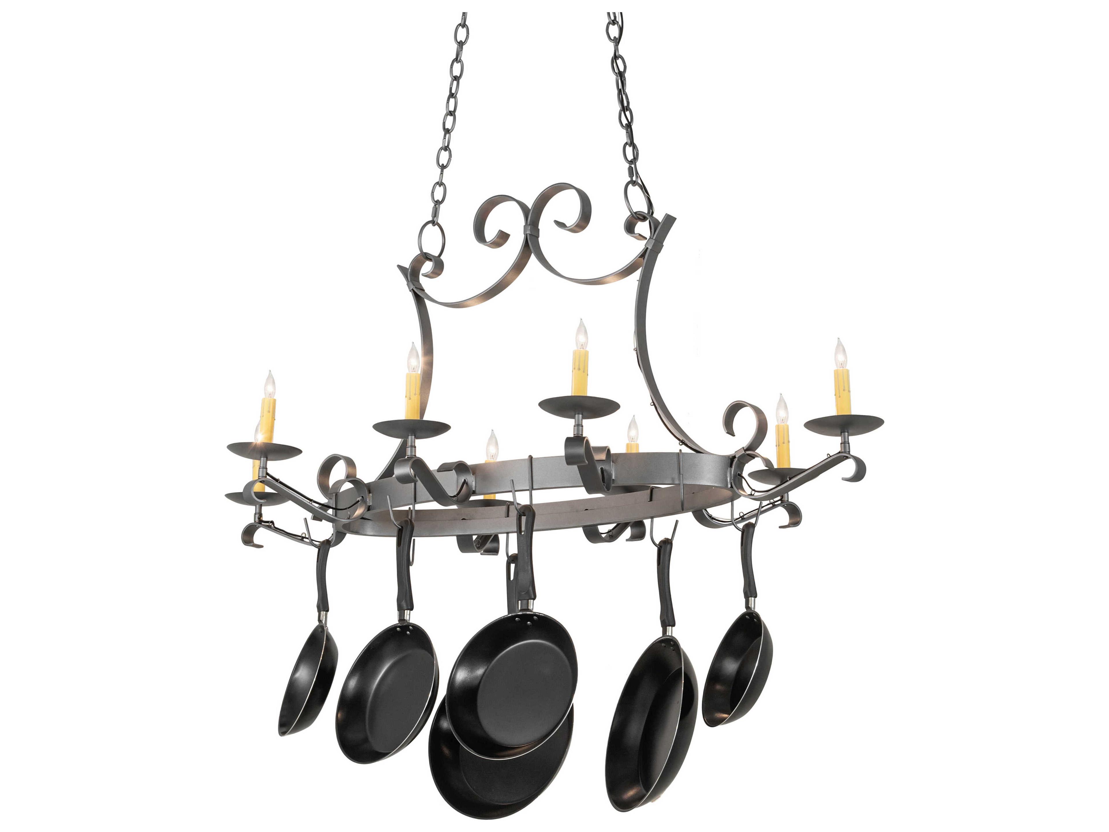 Laramie 8-Light Blackened Pewter Island Pendant
