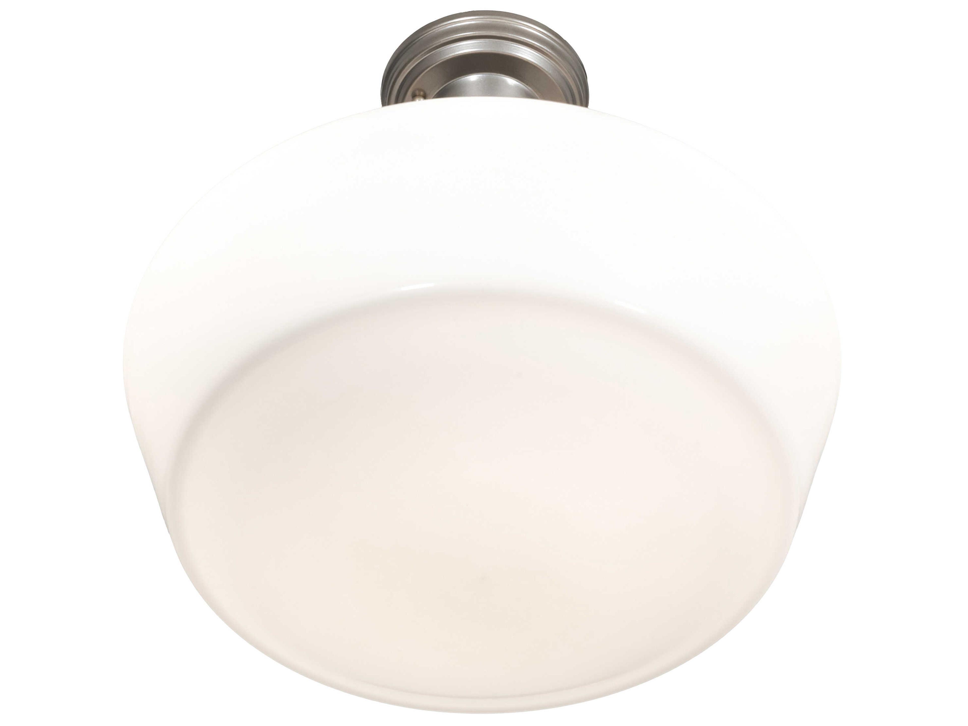 Meyda Revival 1-Light Nickel Semi Flush Mount