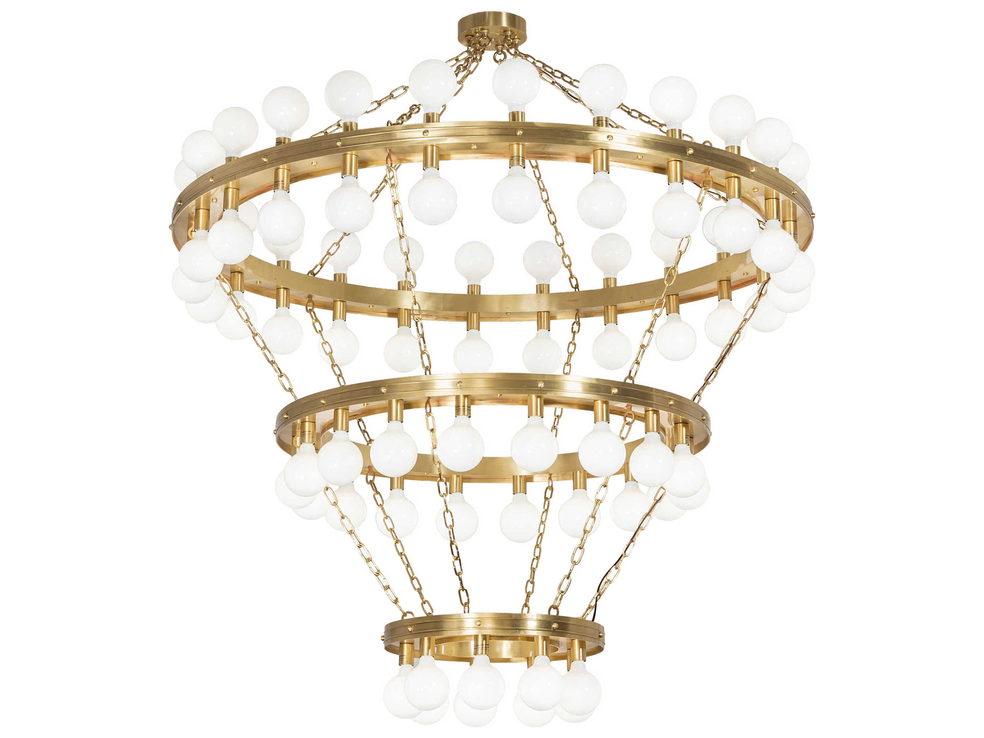 Albion 75-Light Brushed Brass Tiered Chandelier