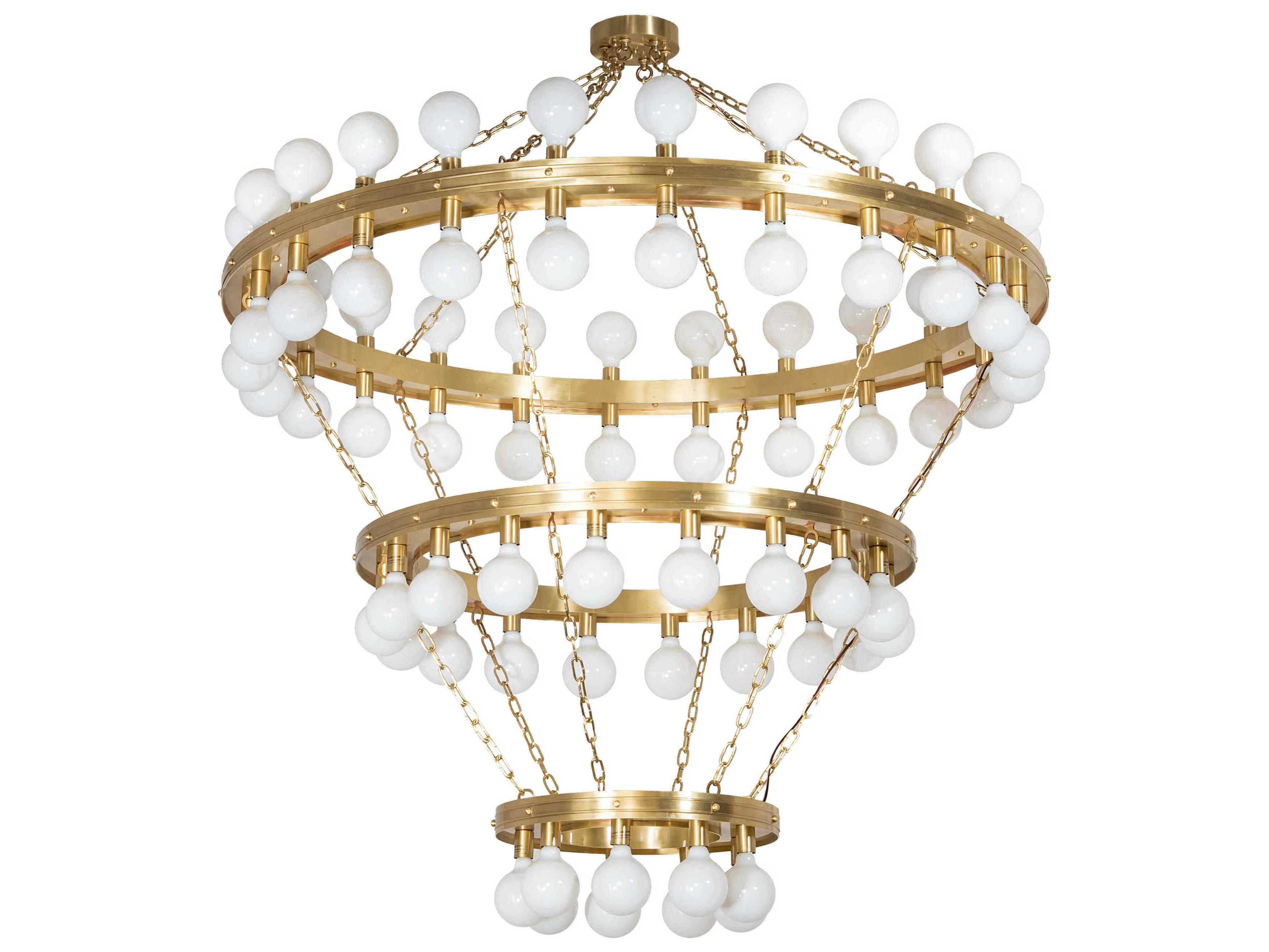 Meyda Albion 75-Light Brushed Brass Tiered Chandelier
