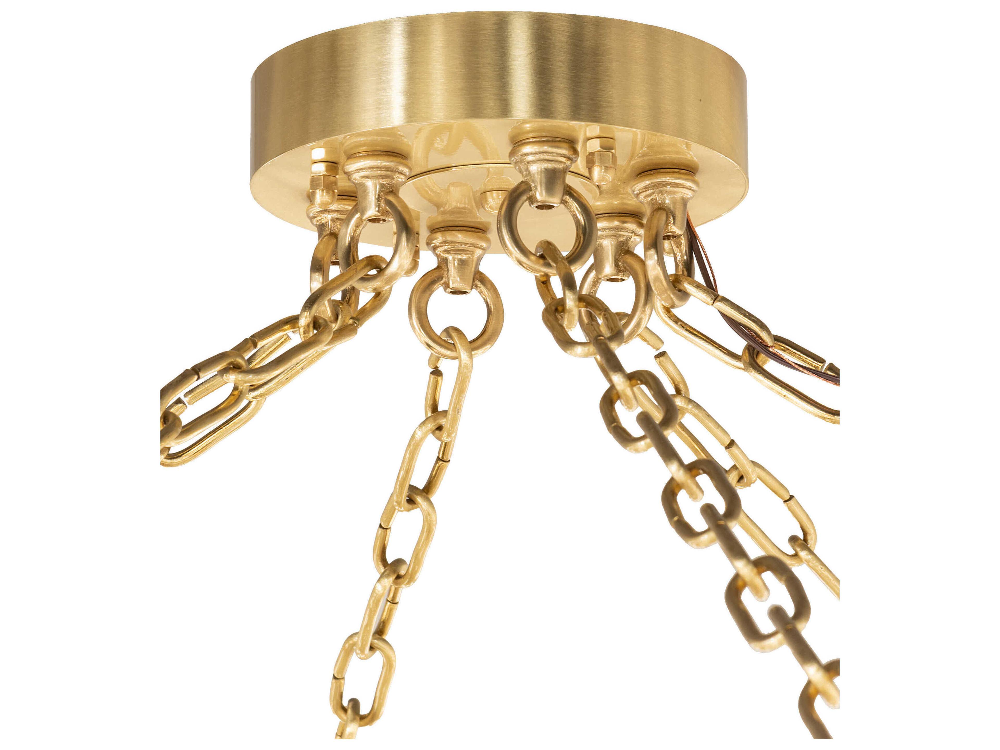 Meyda Albion 75-Light Brushed Brass Tiered Chandelier