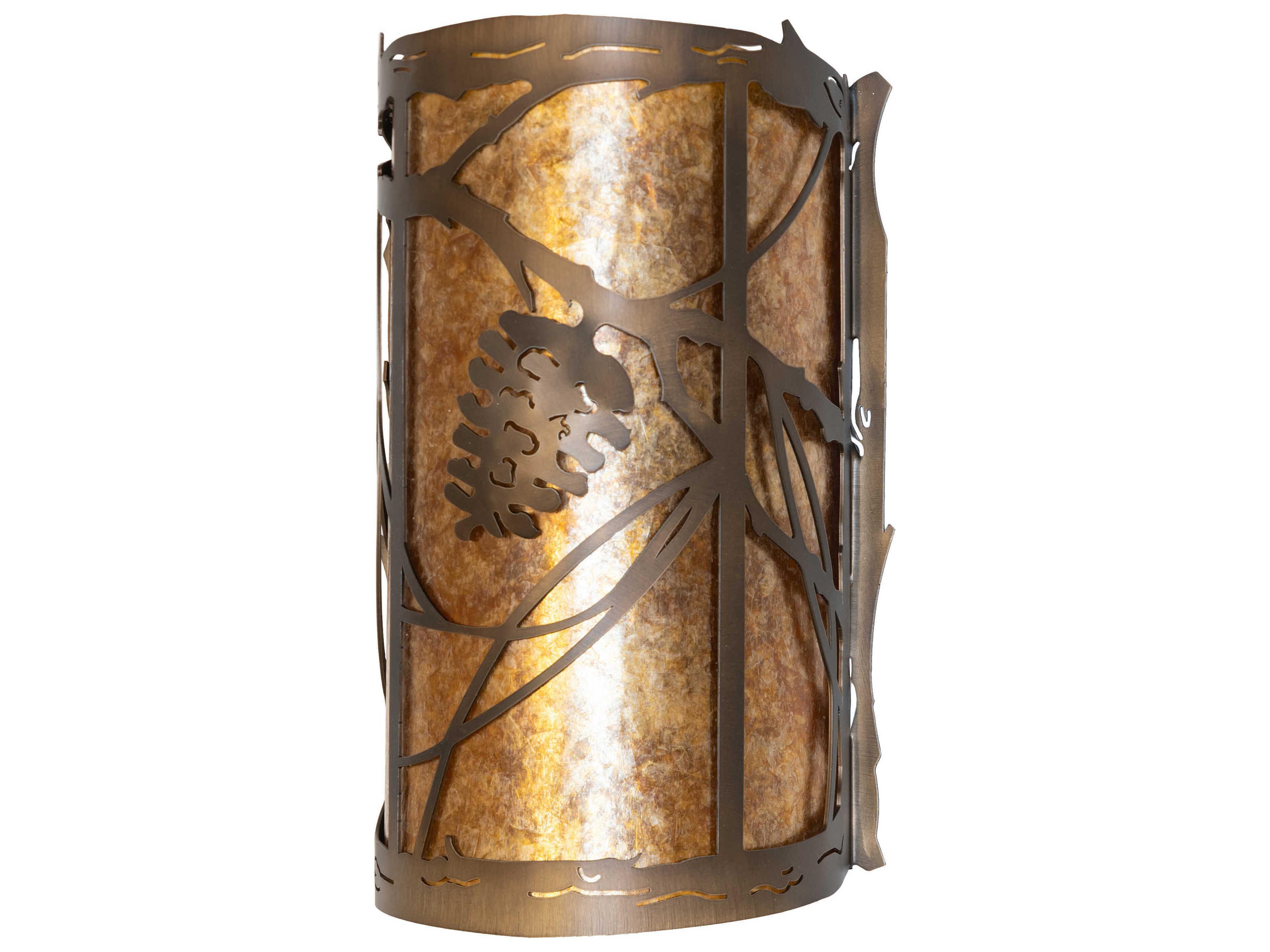 Meyda Whispering Pines 2-Light Antique Copper Wall Sconce