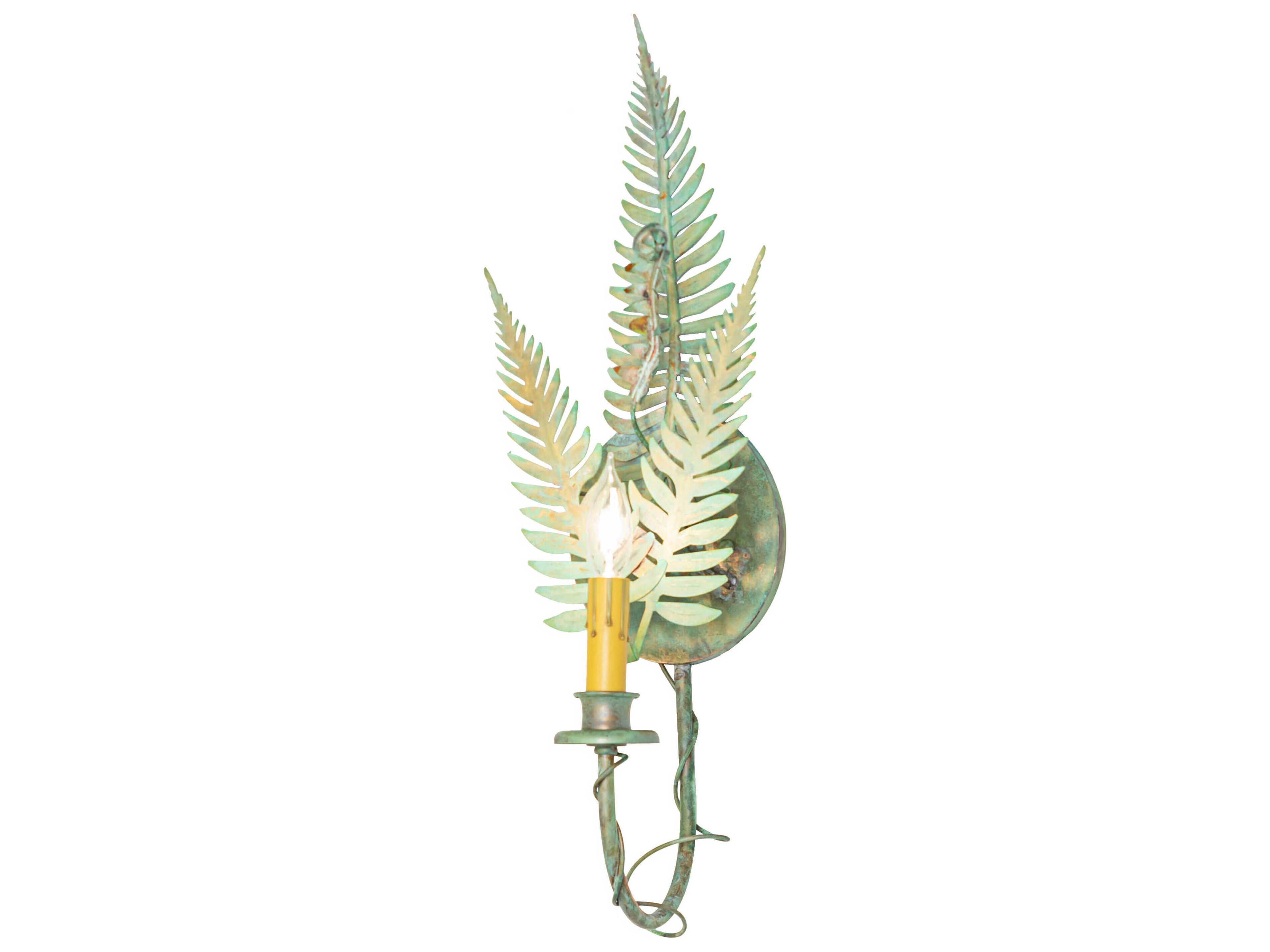 Fern 1-Light Verdigris / Copper Wall Sconce