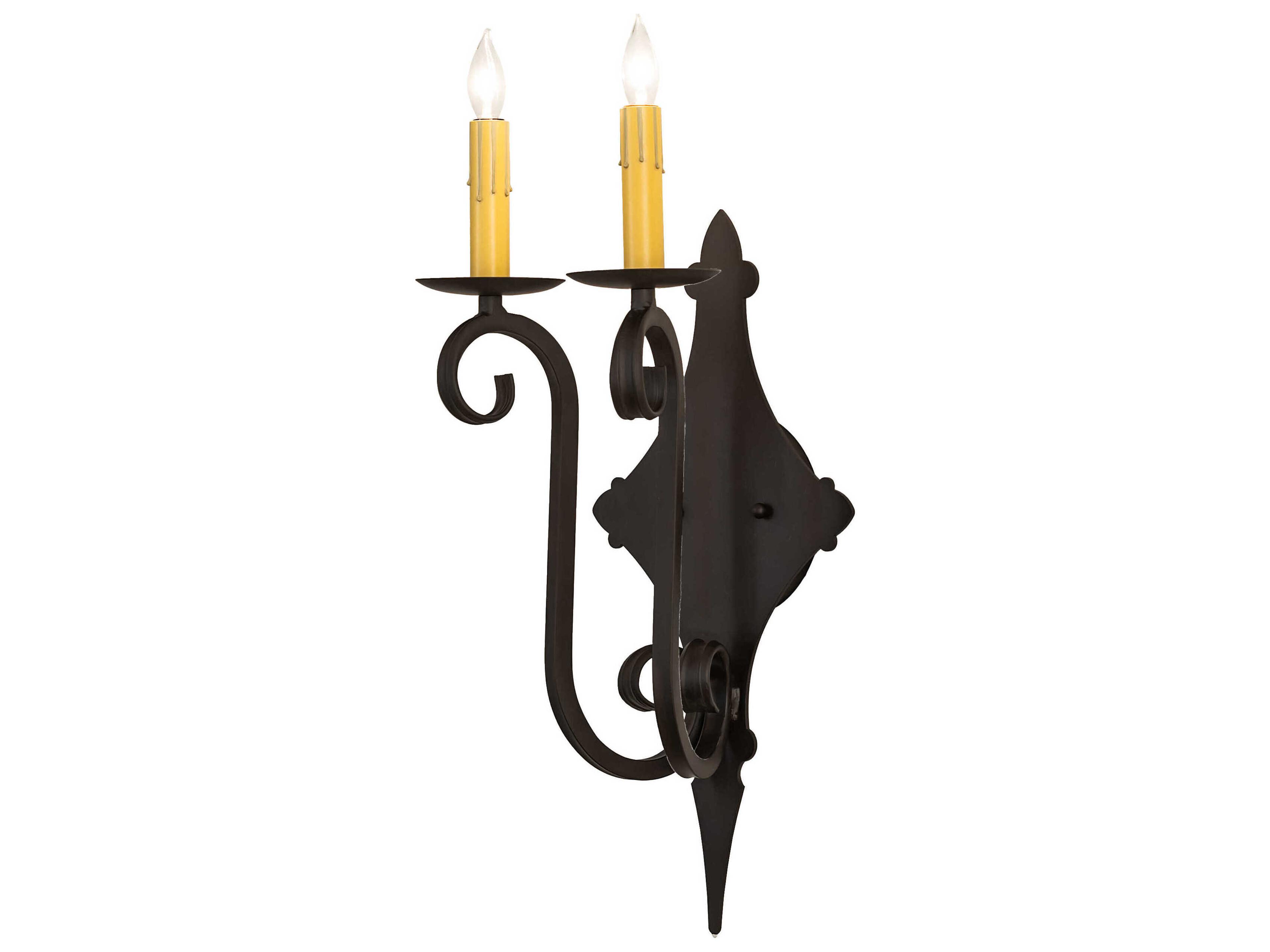 Angelique 2-Light Oil Rubbed Bronze Traditional Wall Sconce