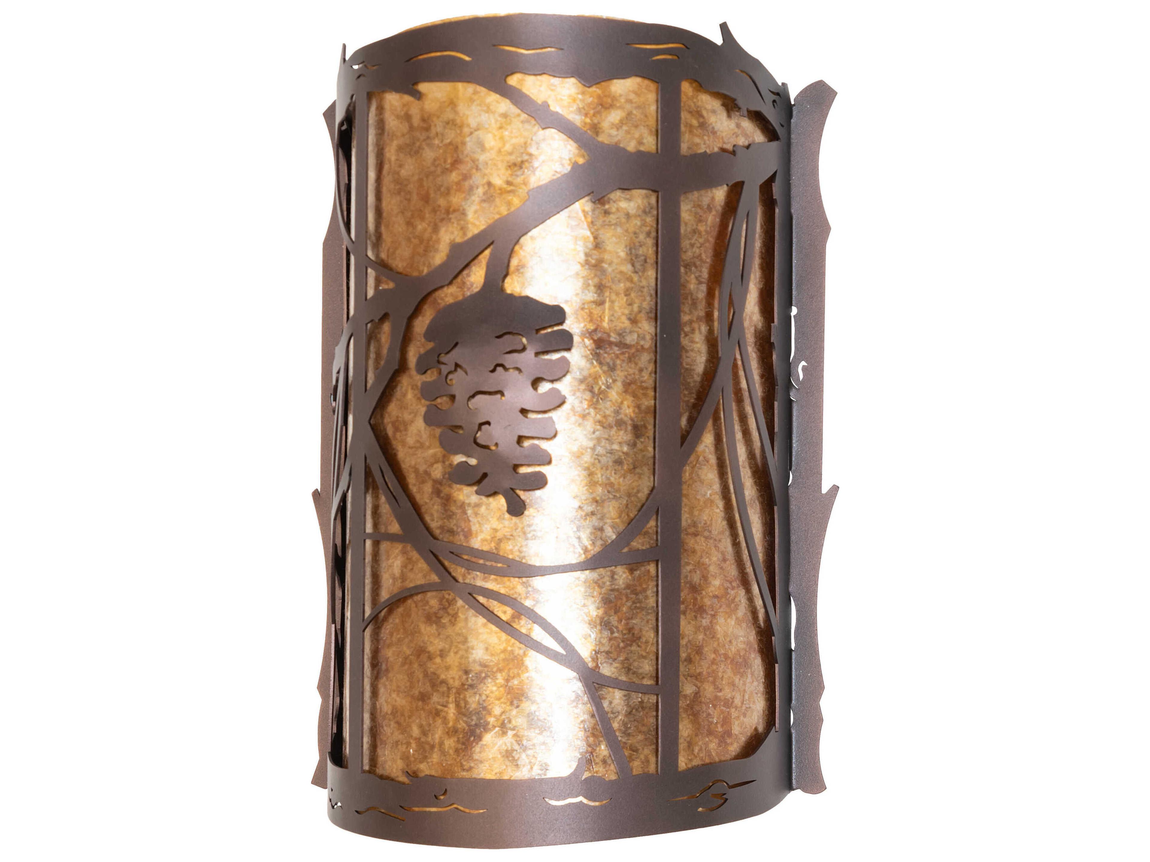 Meyda Whispering Pines 2-Light Mahogany Bronze Wall Sconce