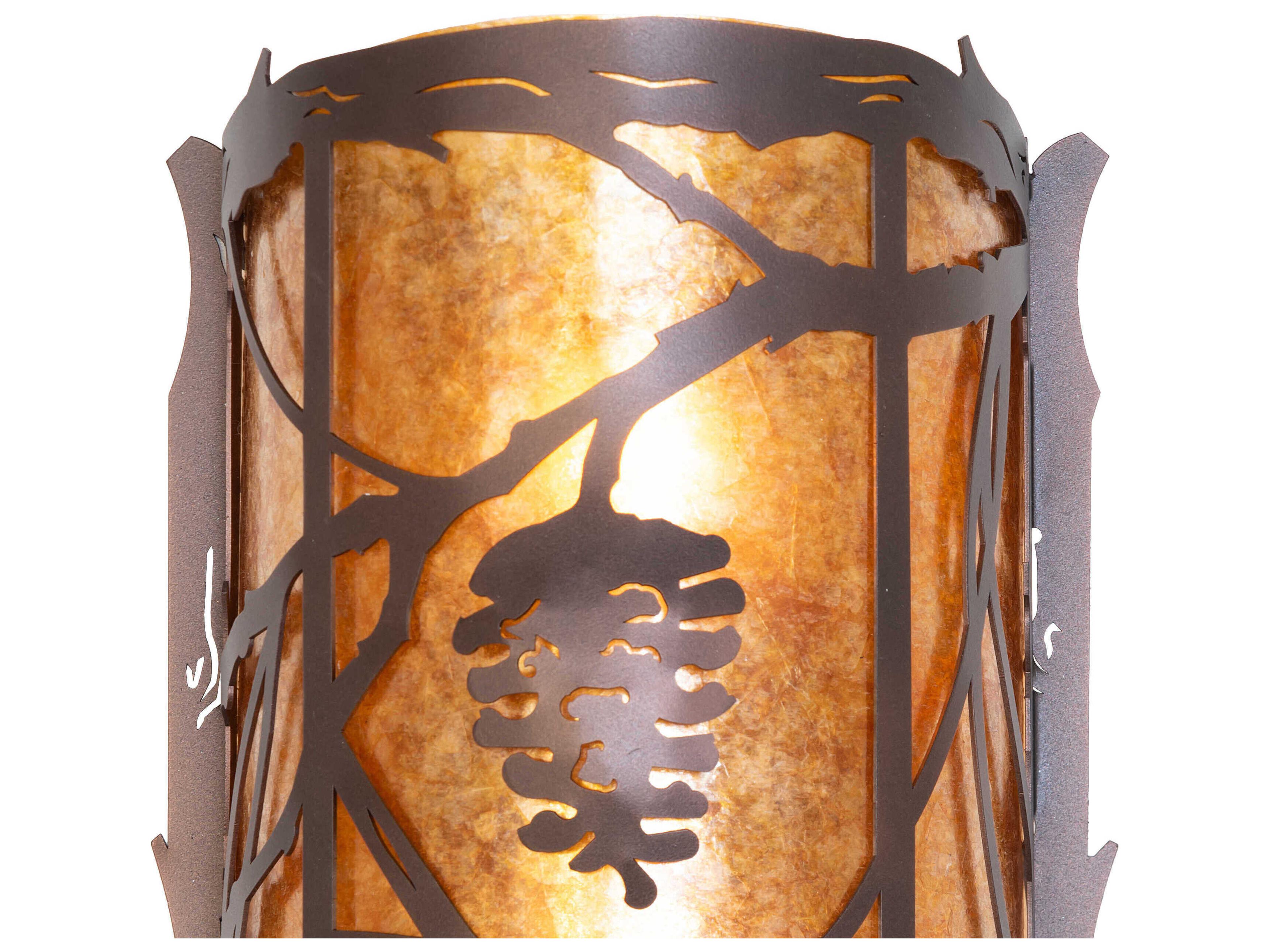 Meyda Whispering Pines 2-Light Mahogany Bronze Wall Sconce