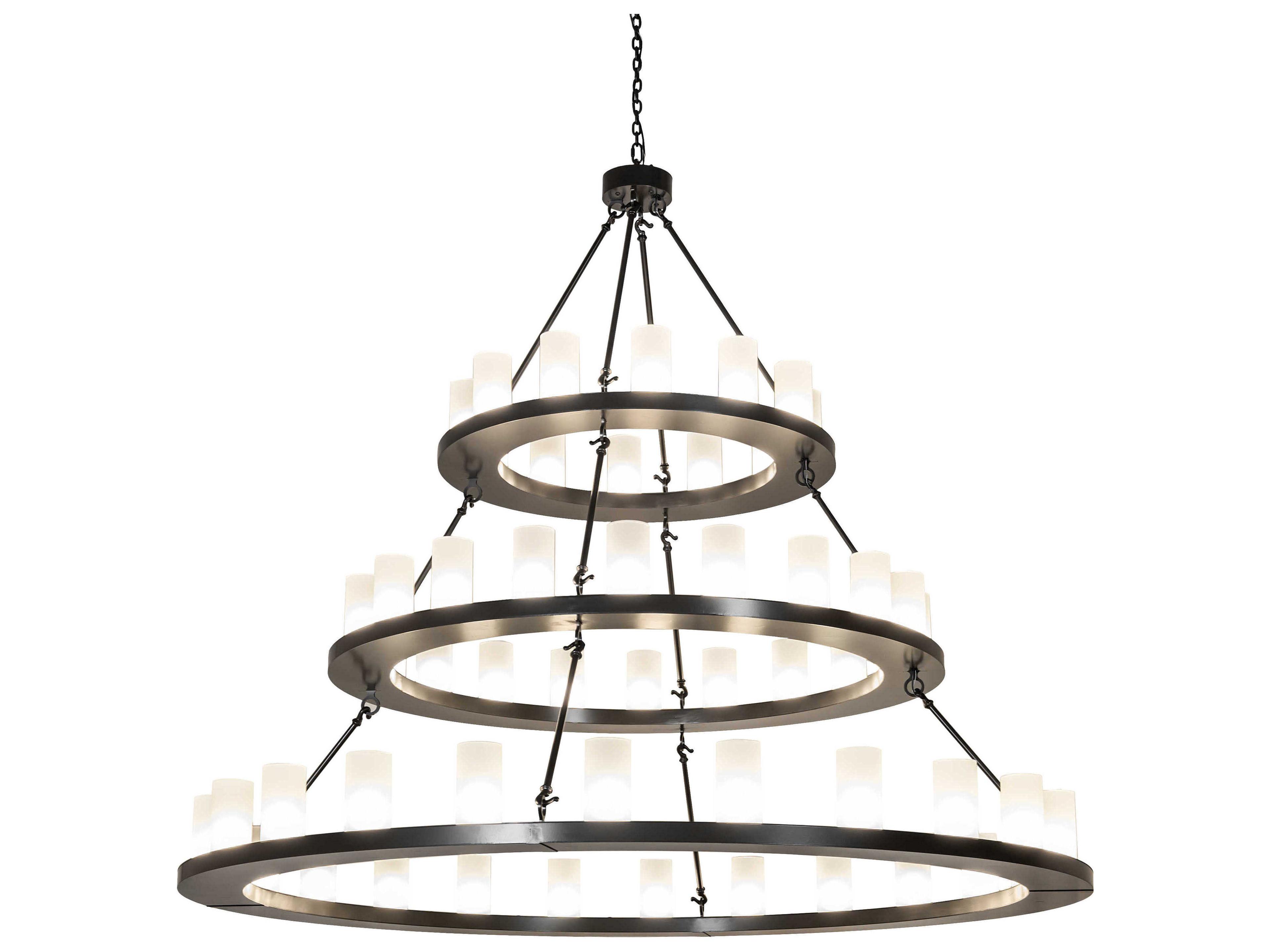 Loxley 56-Light Timeless Bronze Black Round Tiered Chandelier