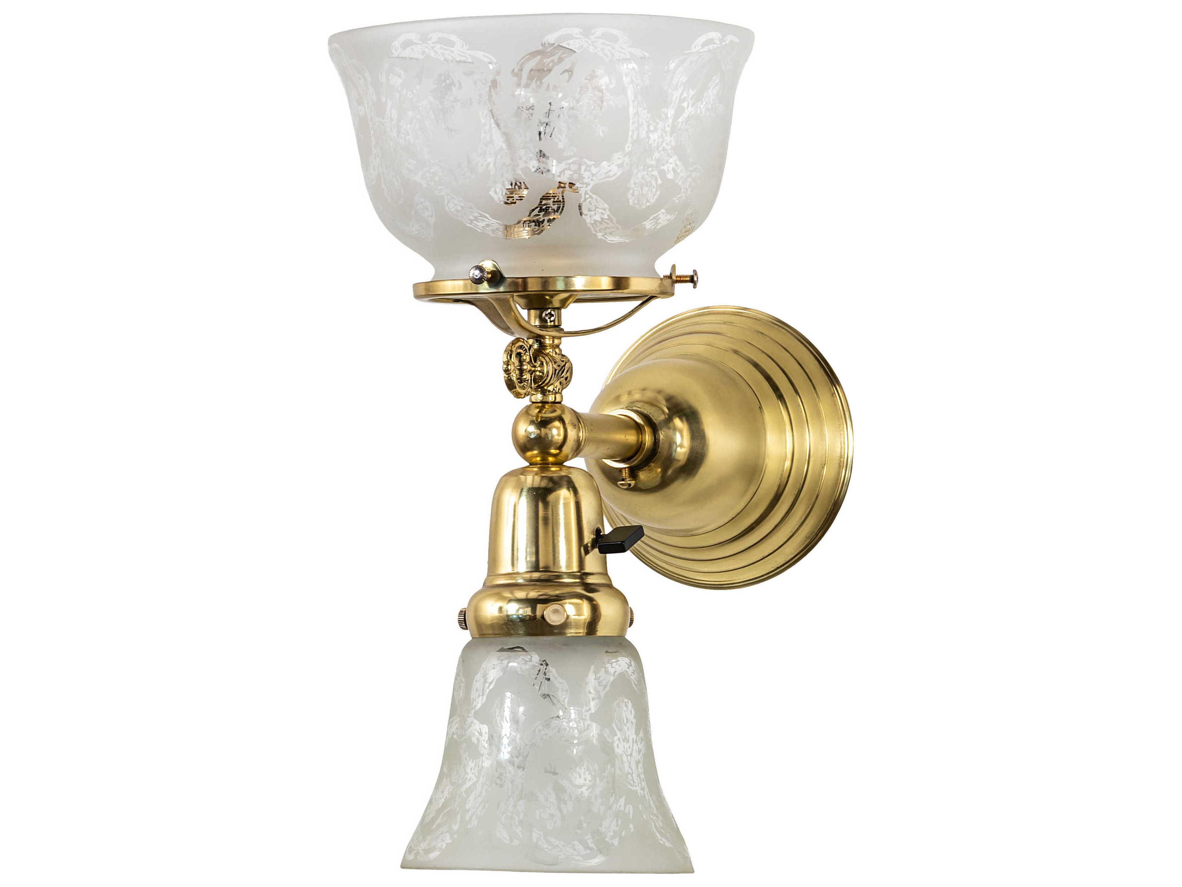 Meyda 2-Light Polished Brass Wall Sconce