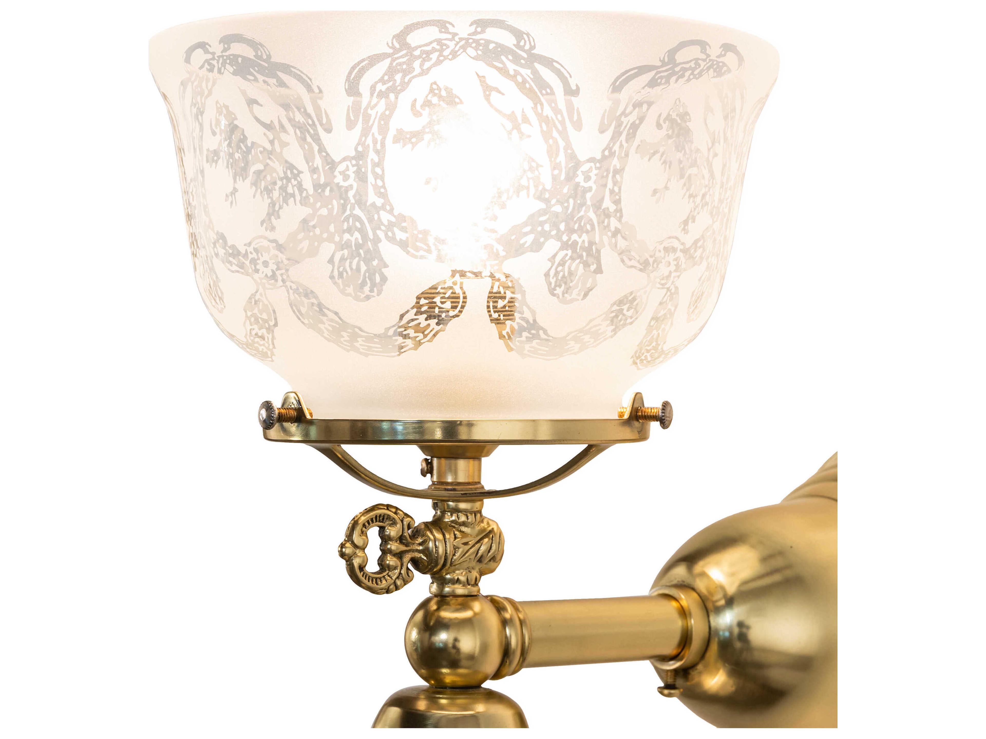 Meyda 2-Light Polished Brass Wall Sconce