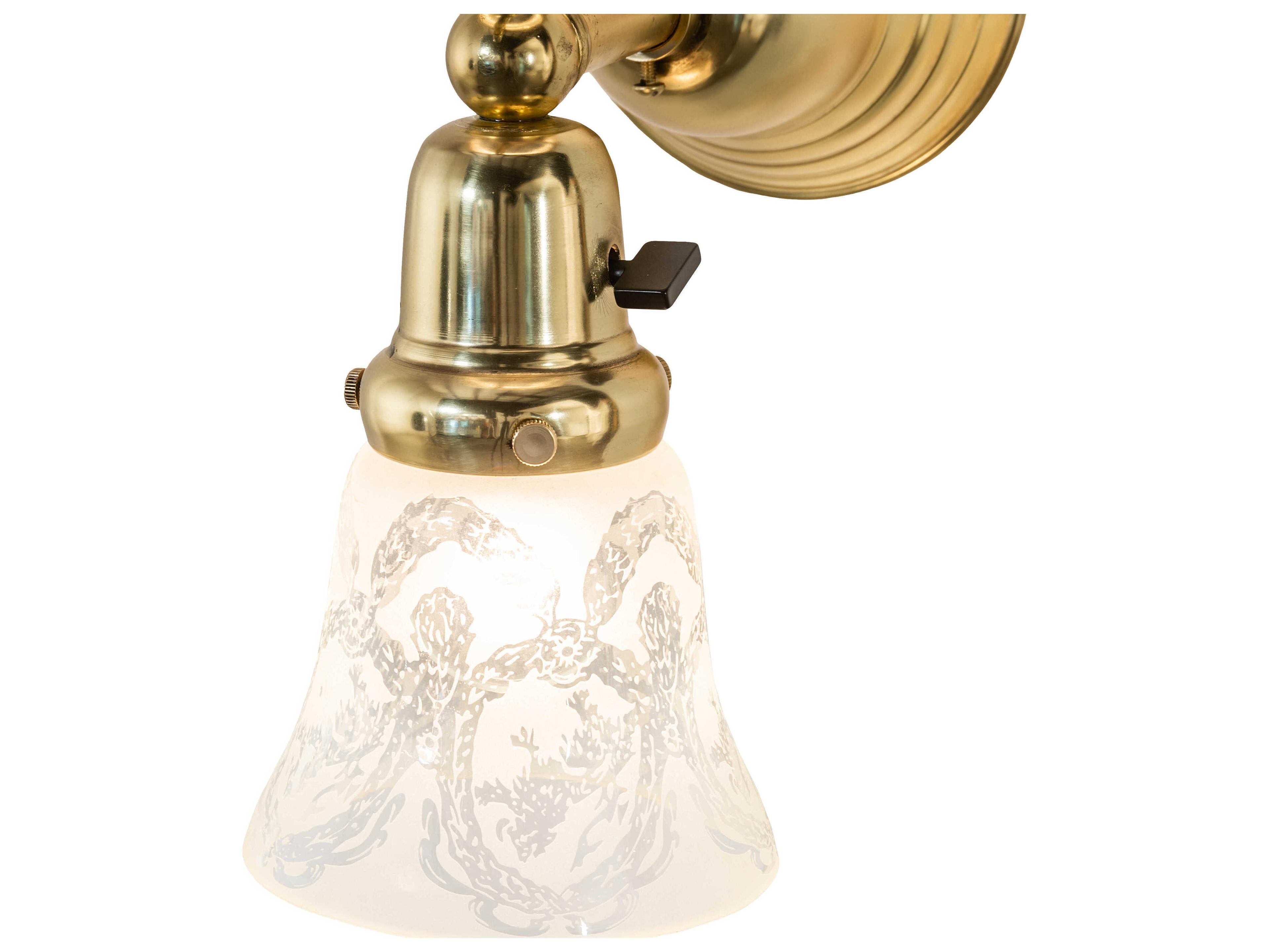 Meyda 2-Light Polished Brass Wall Sconce
