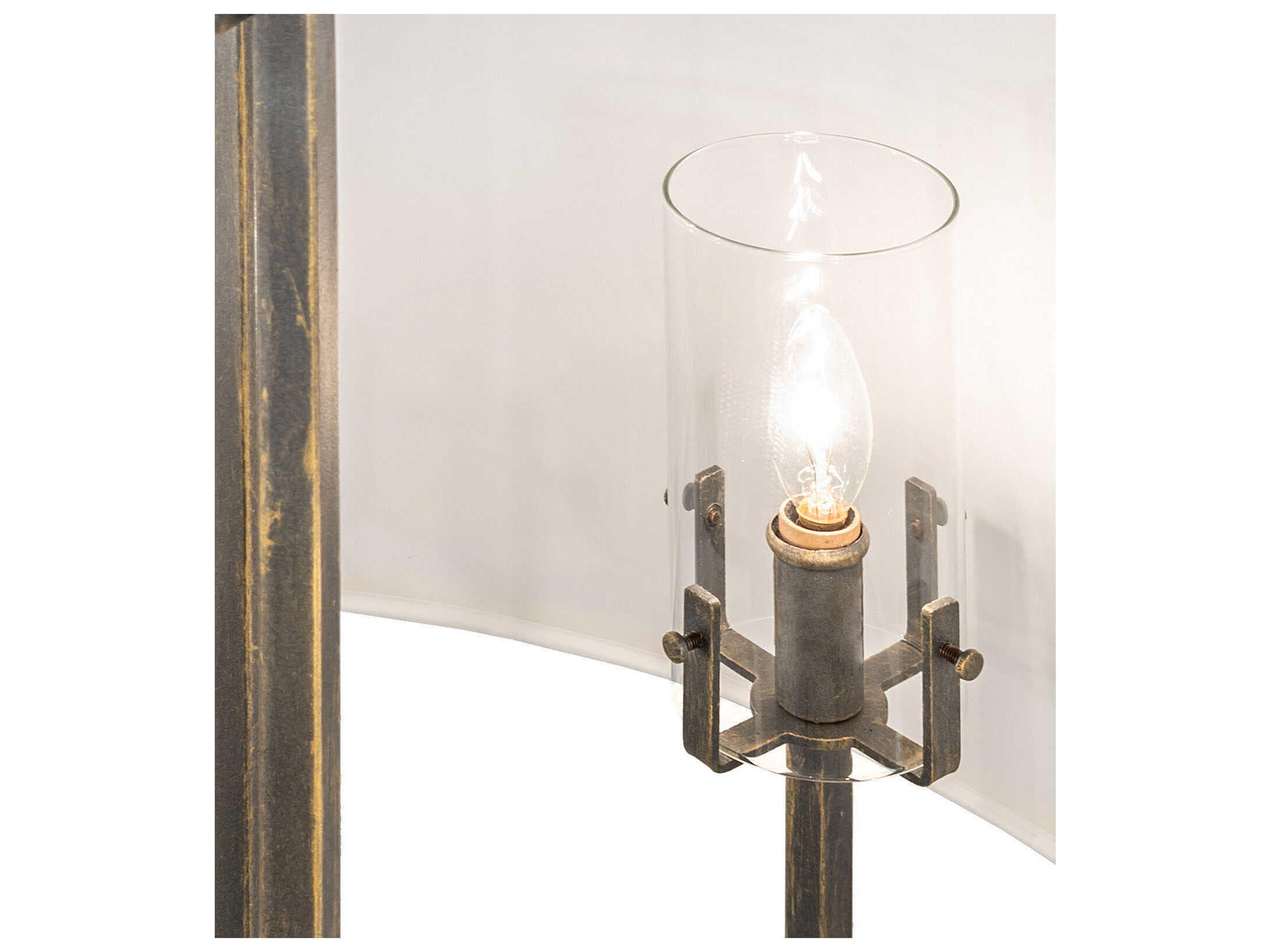 Meyda Penelope 6-Light Antique Brass Drum Pendant