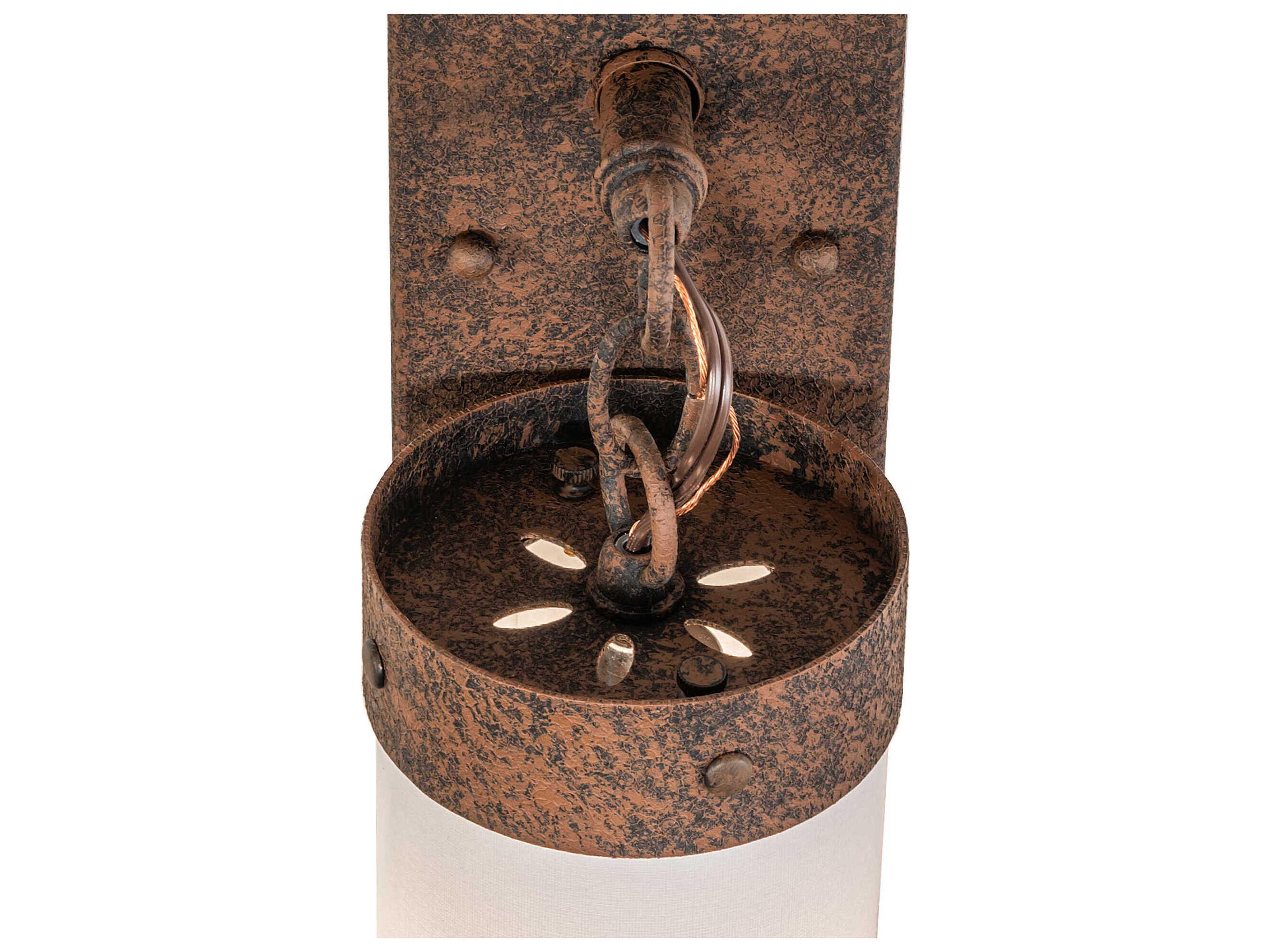 Meyda Cilindro 1-Light Distressed Chestnut Bronze Wall Sconce