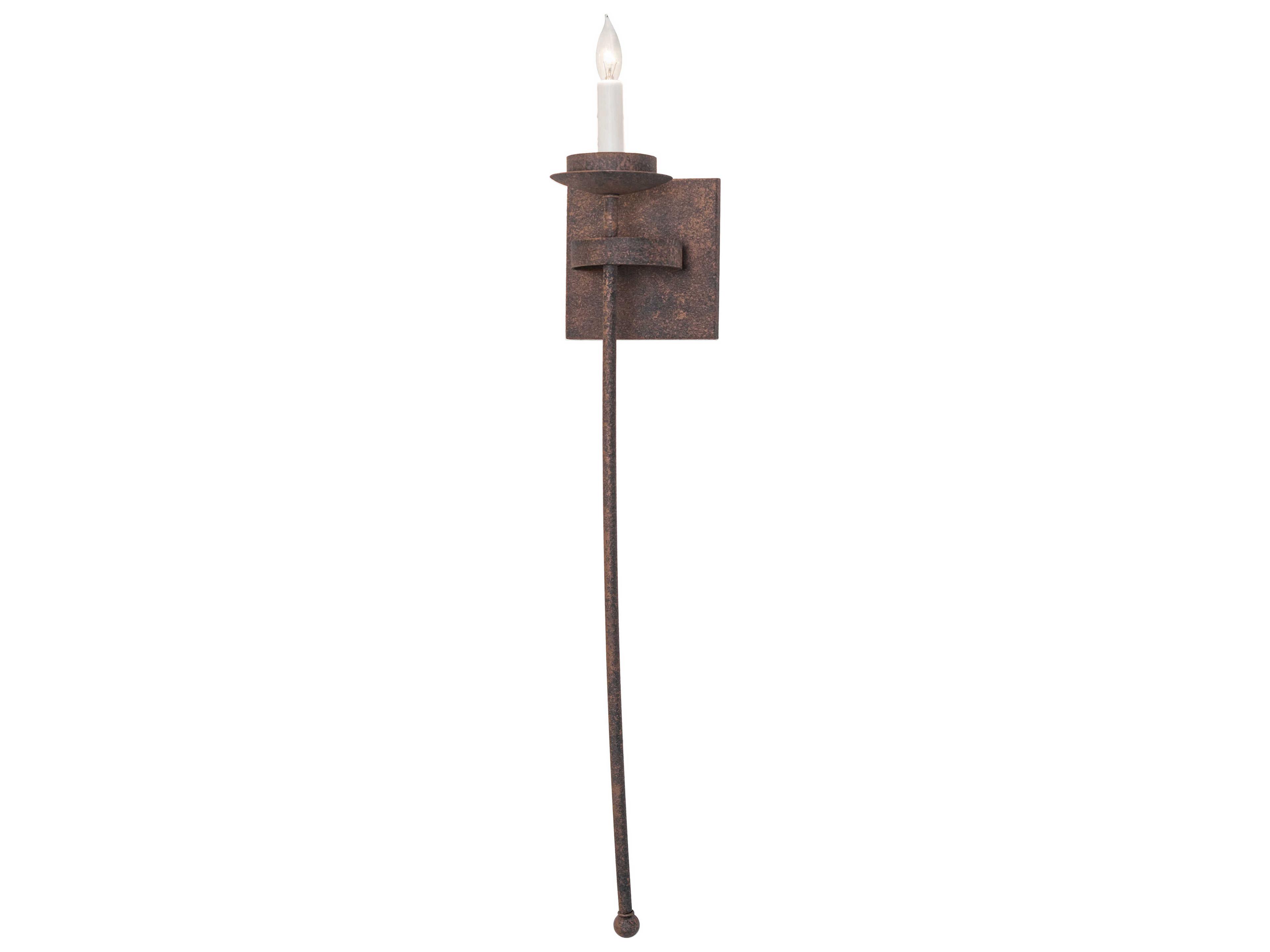 Bechar 1-Light Distressed Chestnut Brown Traditional Wall Sconce