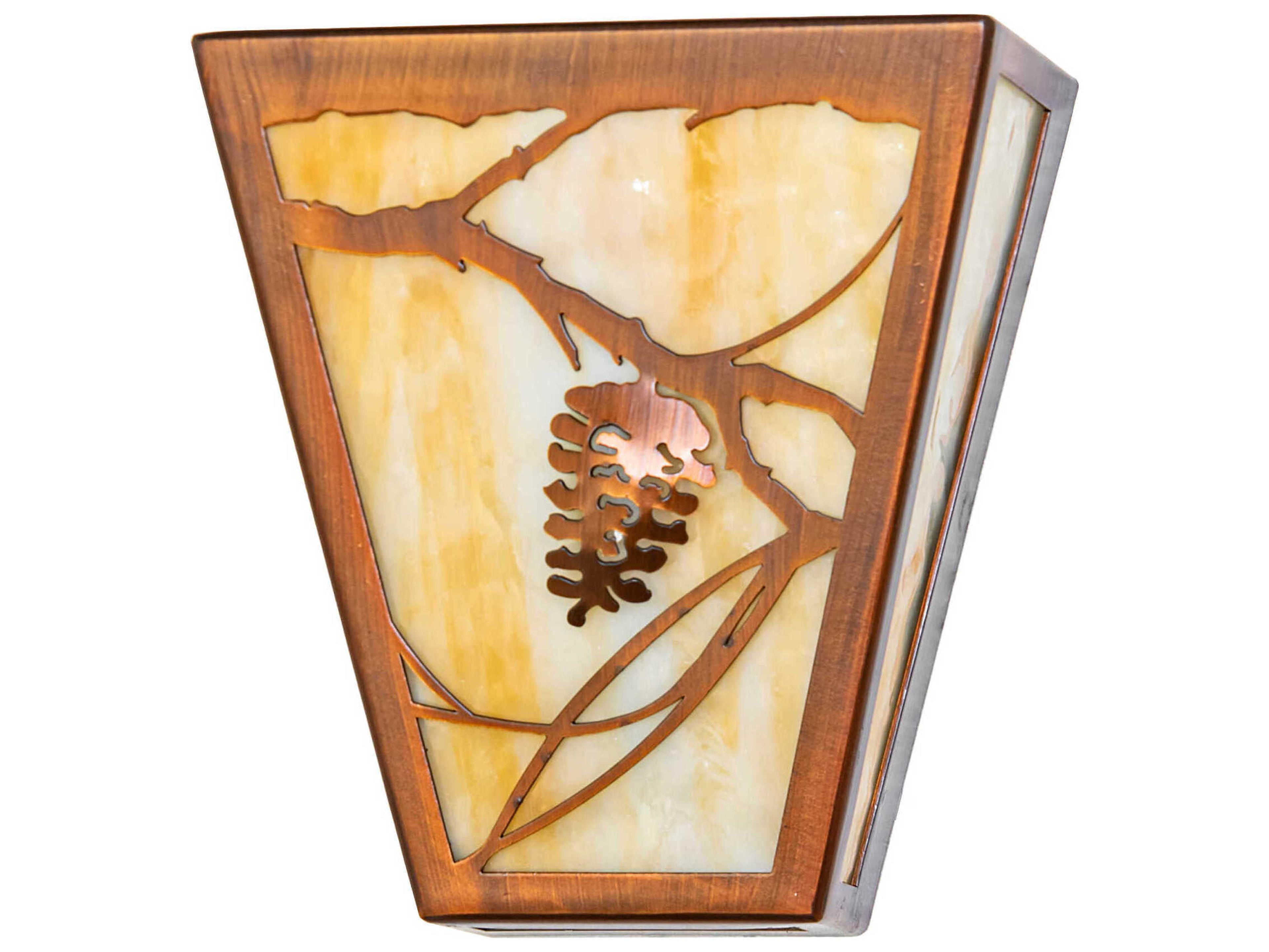 Meyda Whispering Pines 3-Light Vintage Copper Wall Sconce