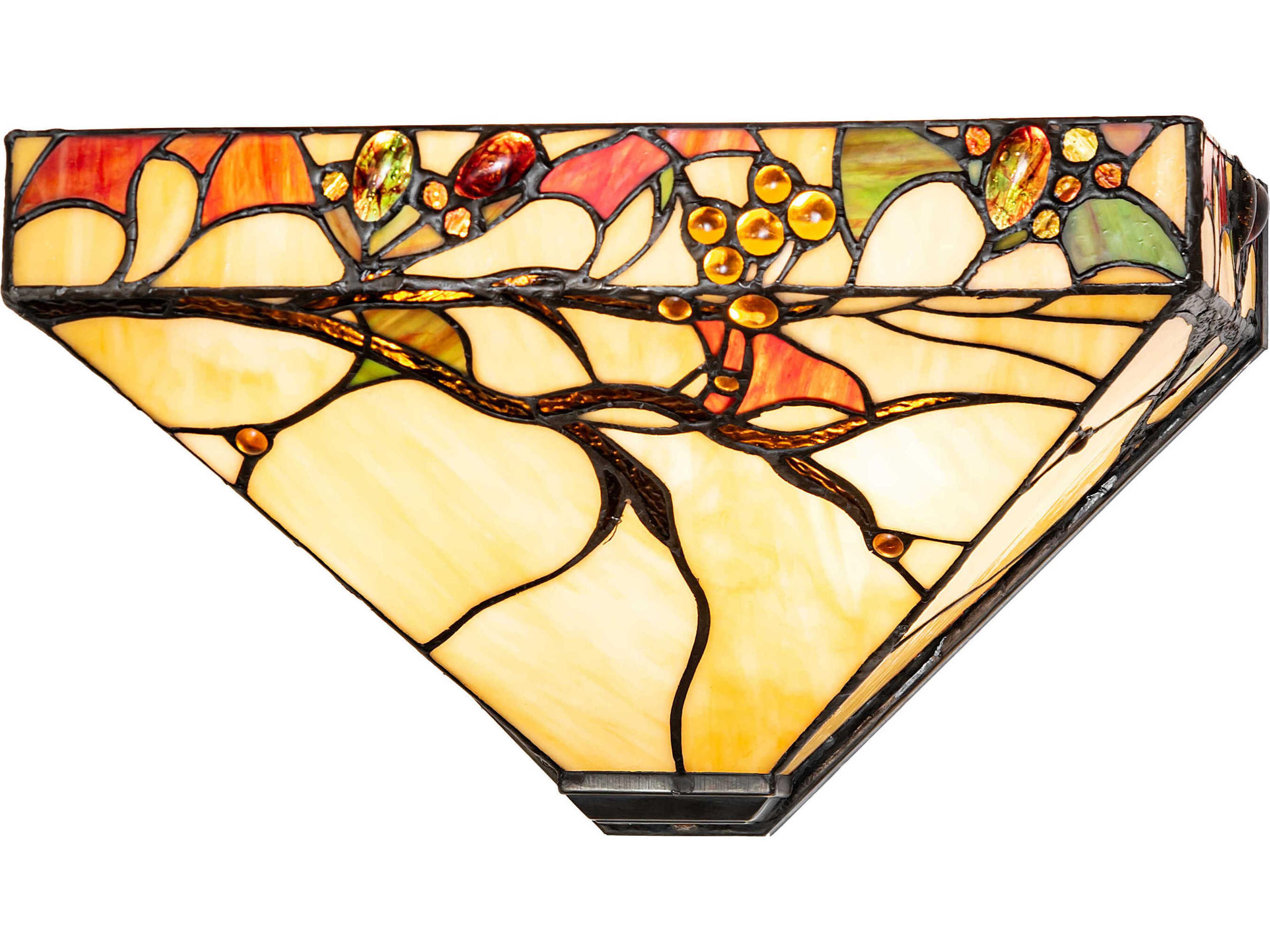 Woodland 2-Light Stained Glass Wall Sconce