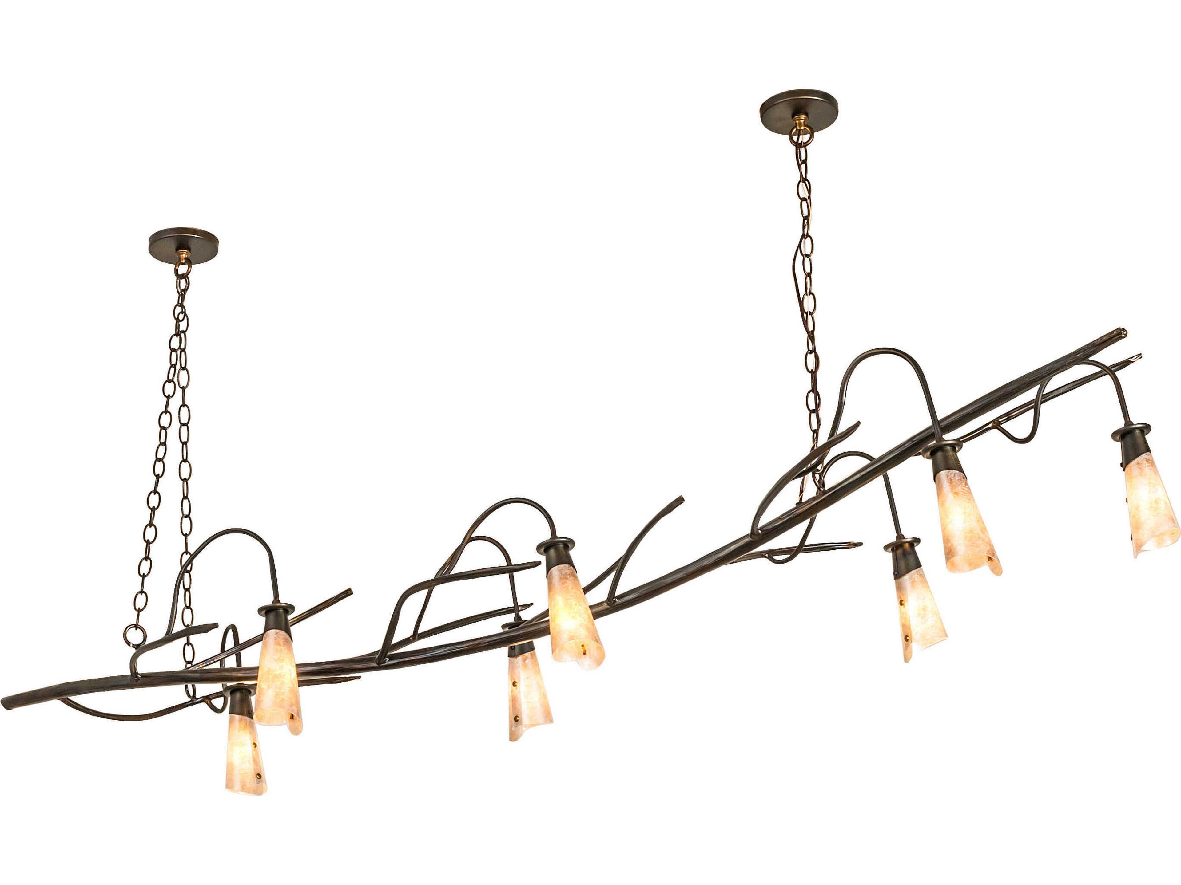 Winter Solstice 7-Light Dark Burnished Antique Copper Island Pendant