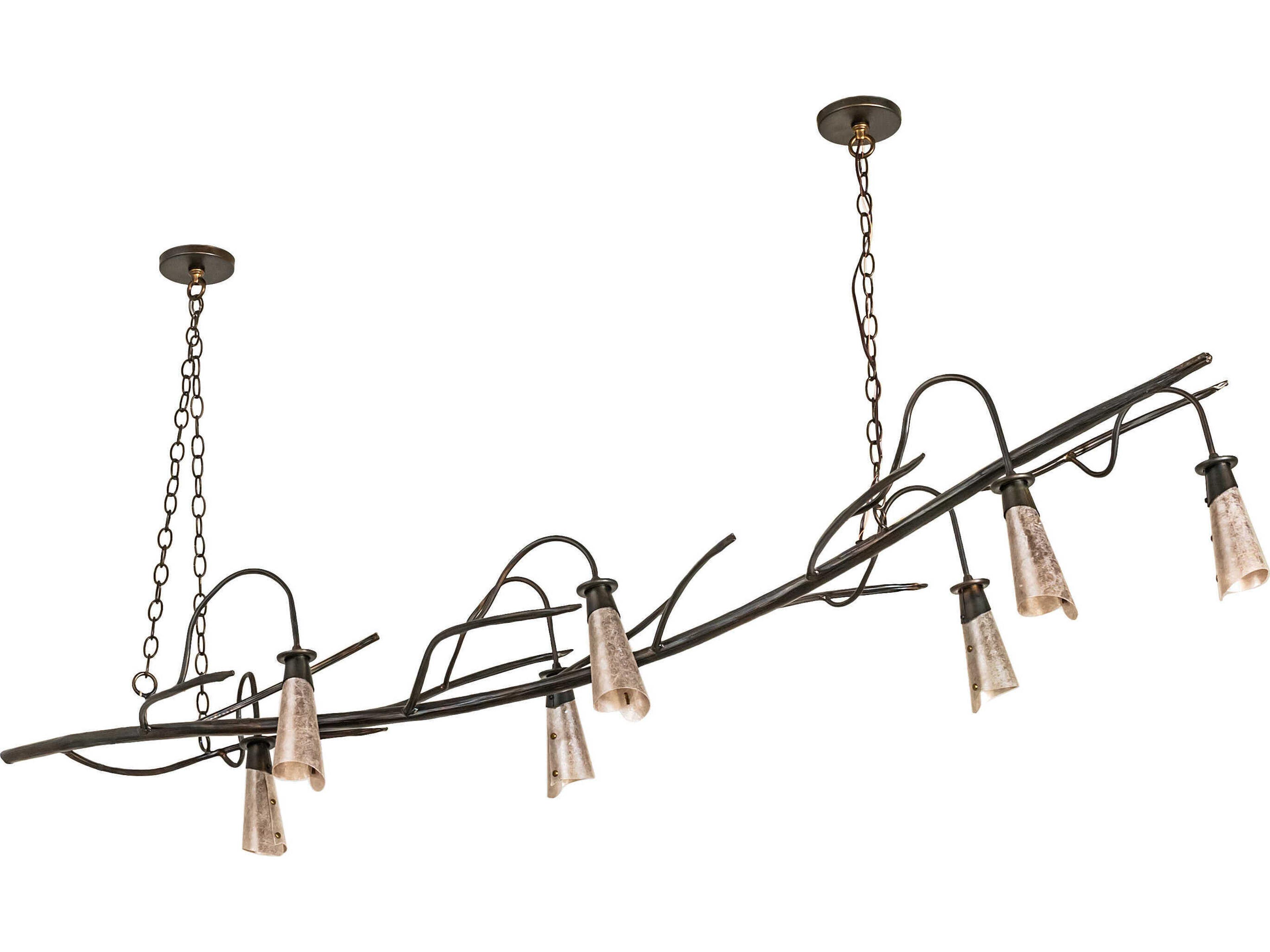 Meyda Winter Solstice 7-Light Dark Burnished Antique Copper Island Pendant