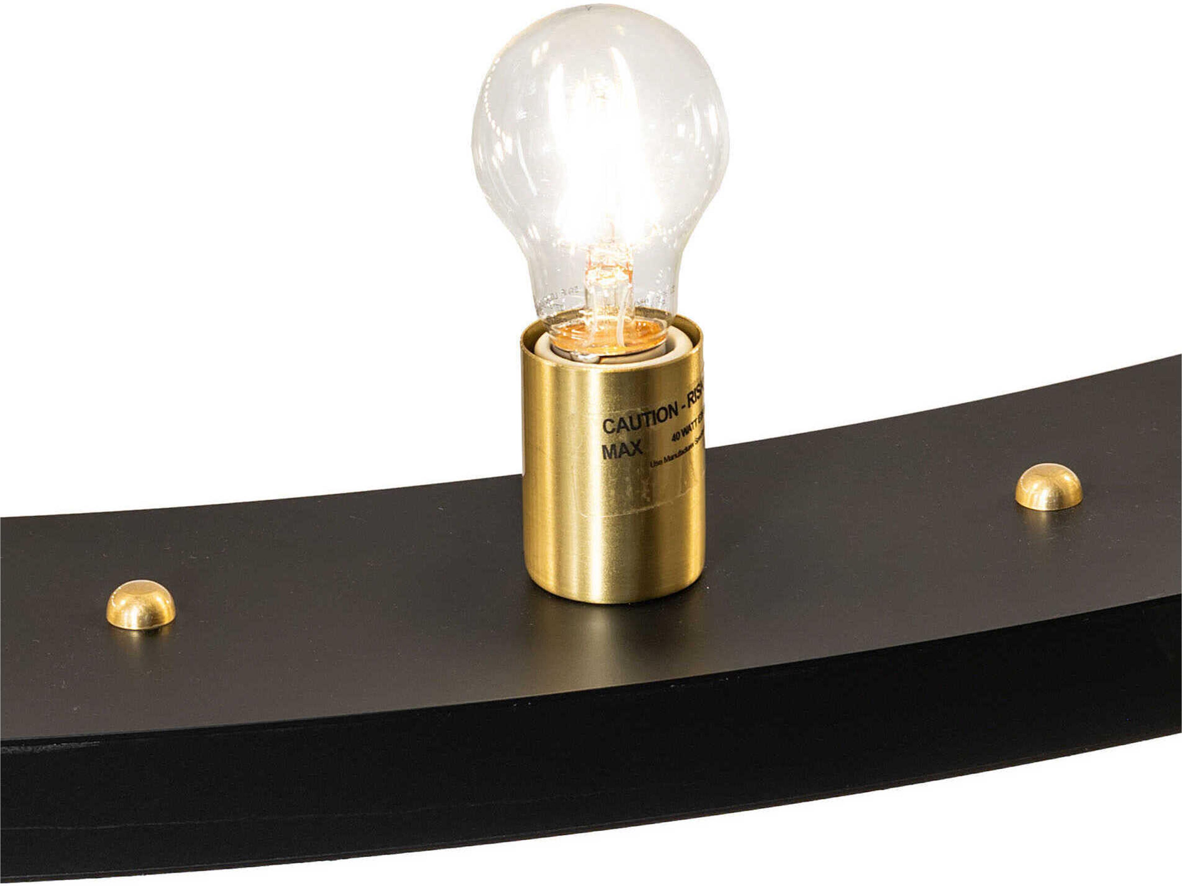 Meyda Loxley 20-Light Solar Black W Brushed Brass Round Chandelier