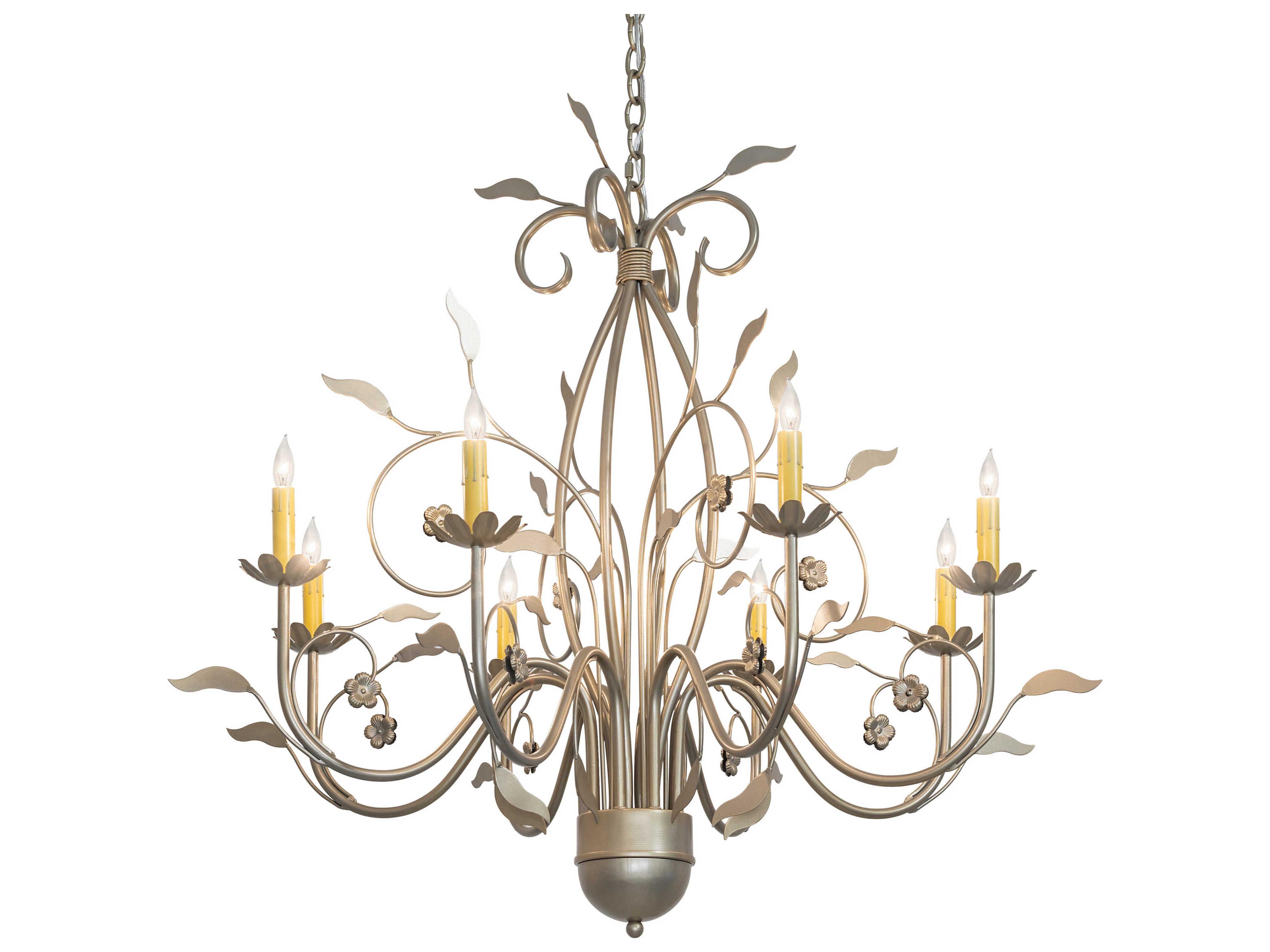 Bordeaux 8-Light Satin Titanium Gold Traditional Chandelier