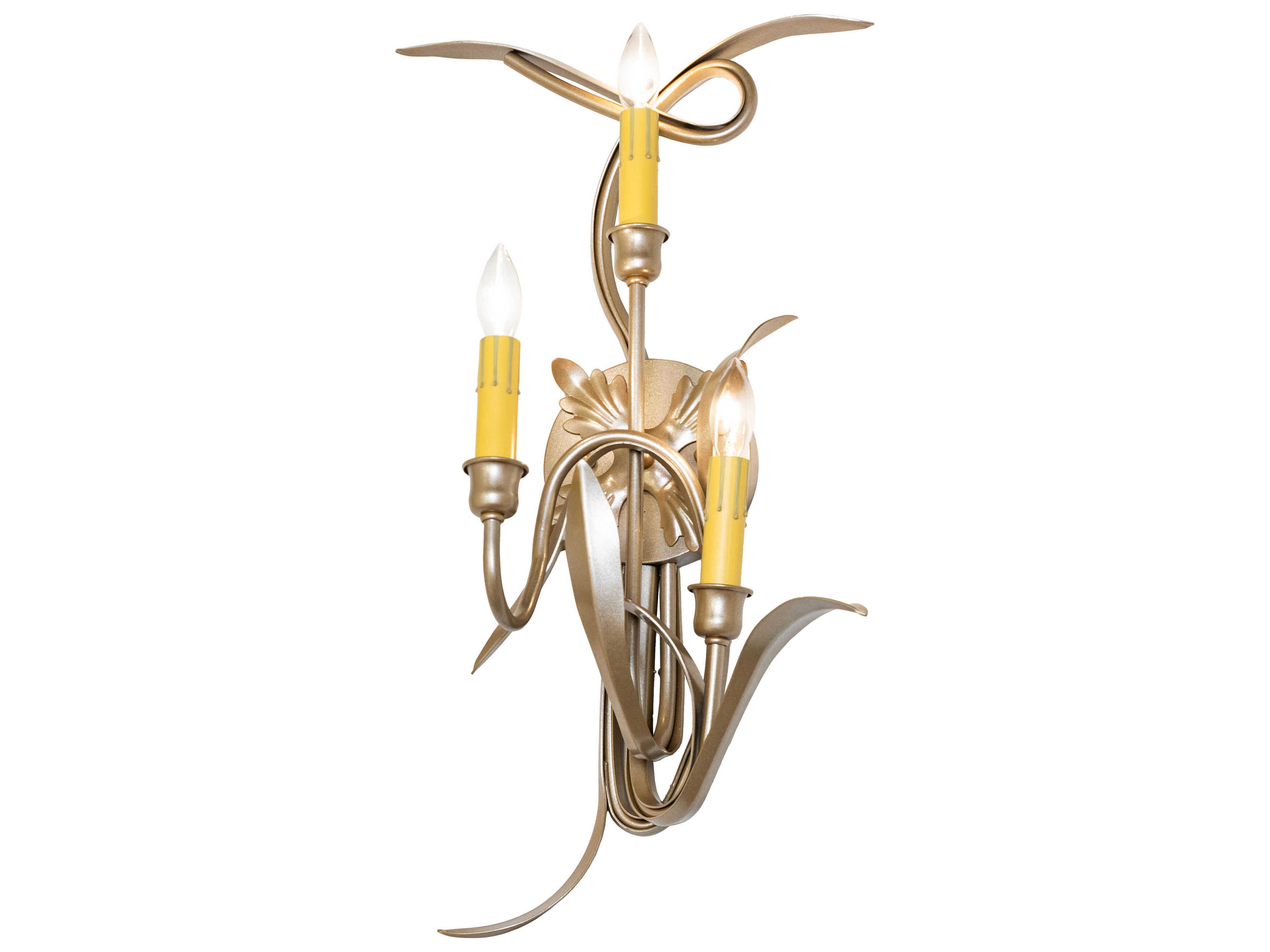Roselle 3-Light Champagne Metallic Wall Sconce
