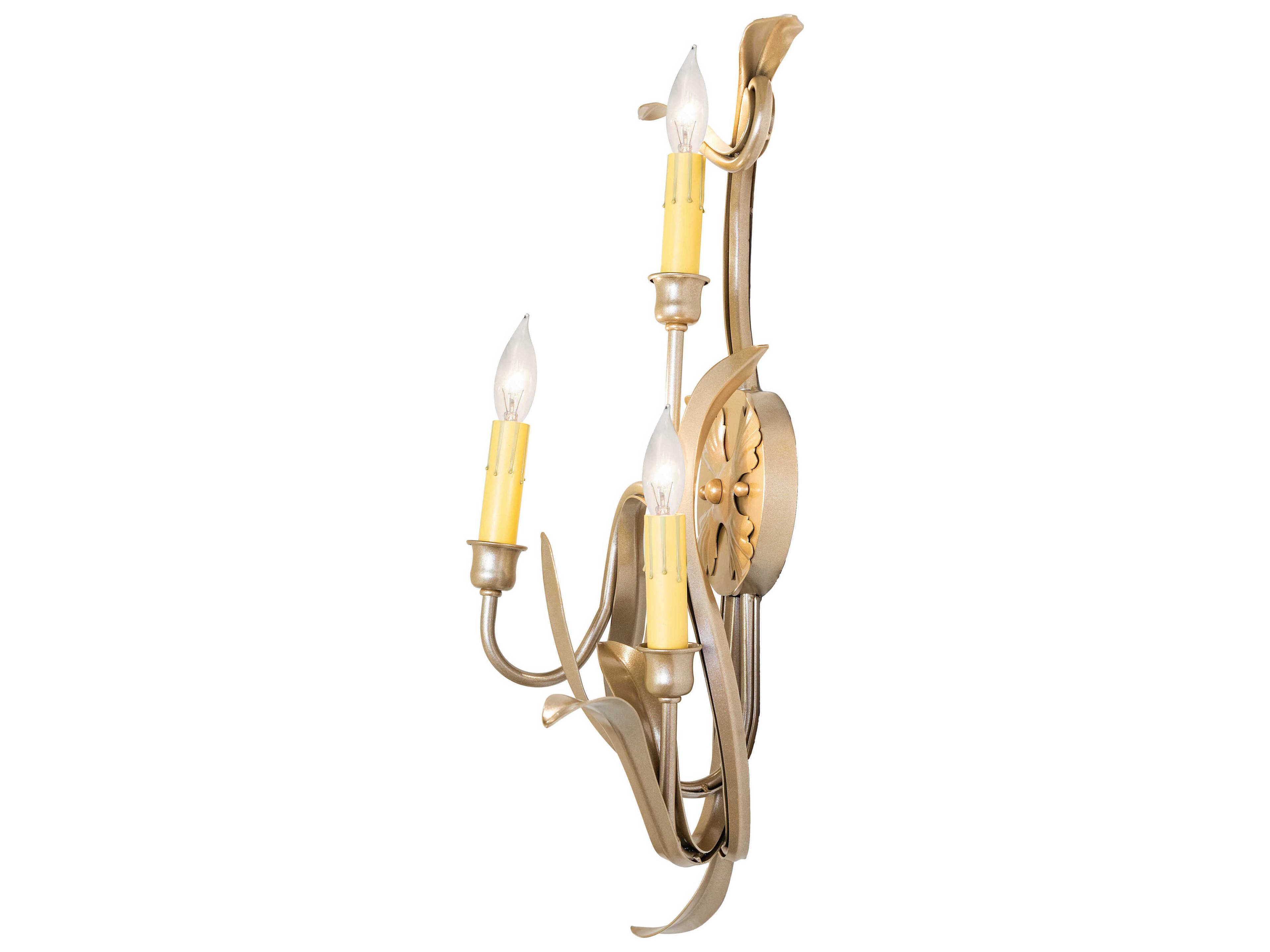 Meyda Roselle 3-Light Champagne Metallic Wall Sconce