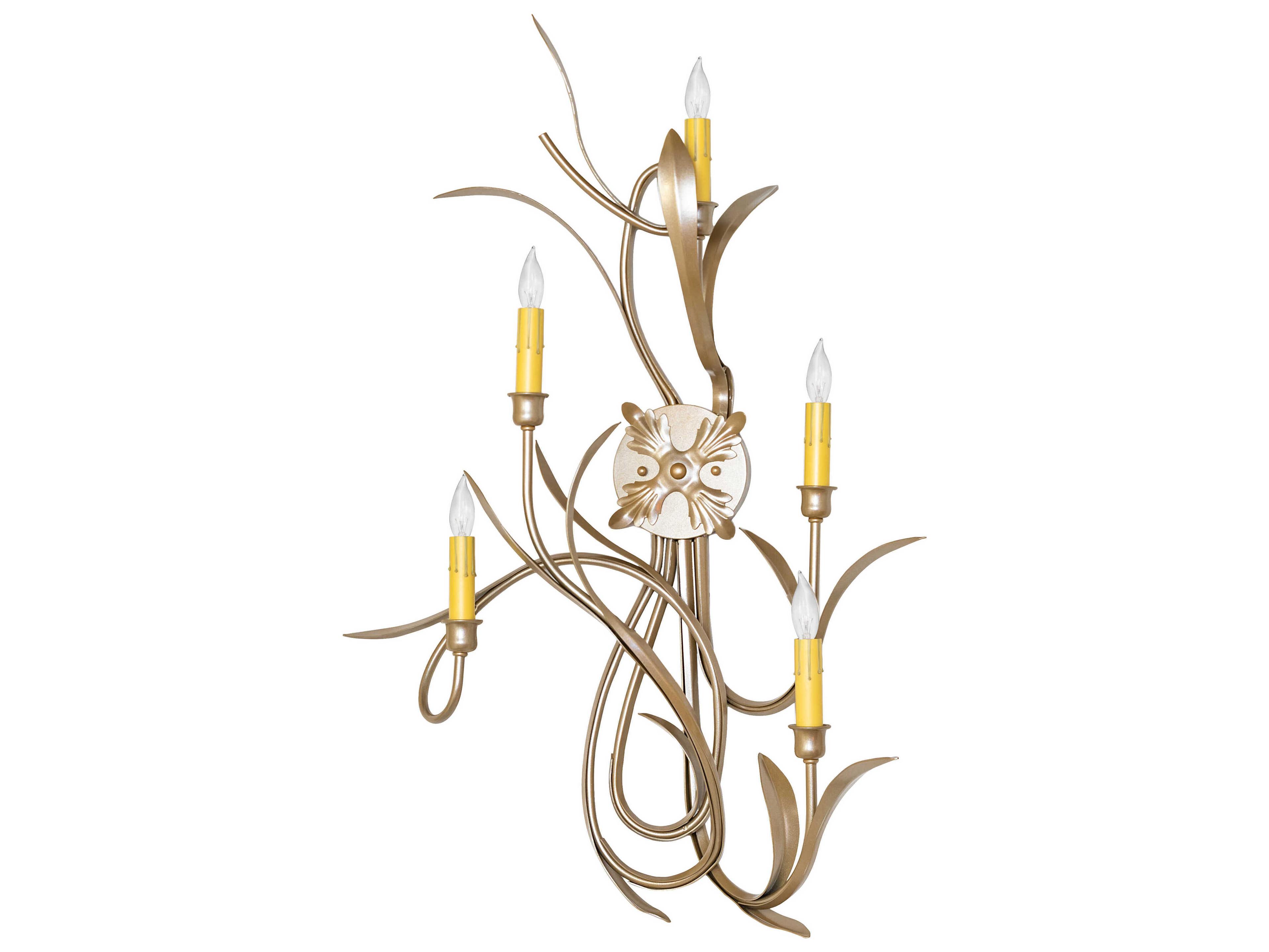 Meyda Roselle 5-Light Champagne Metallic Wall Sconce