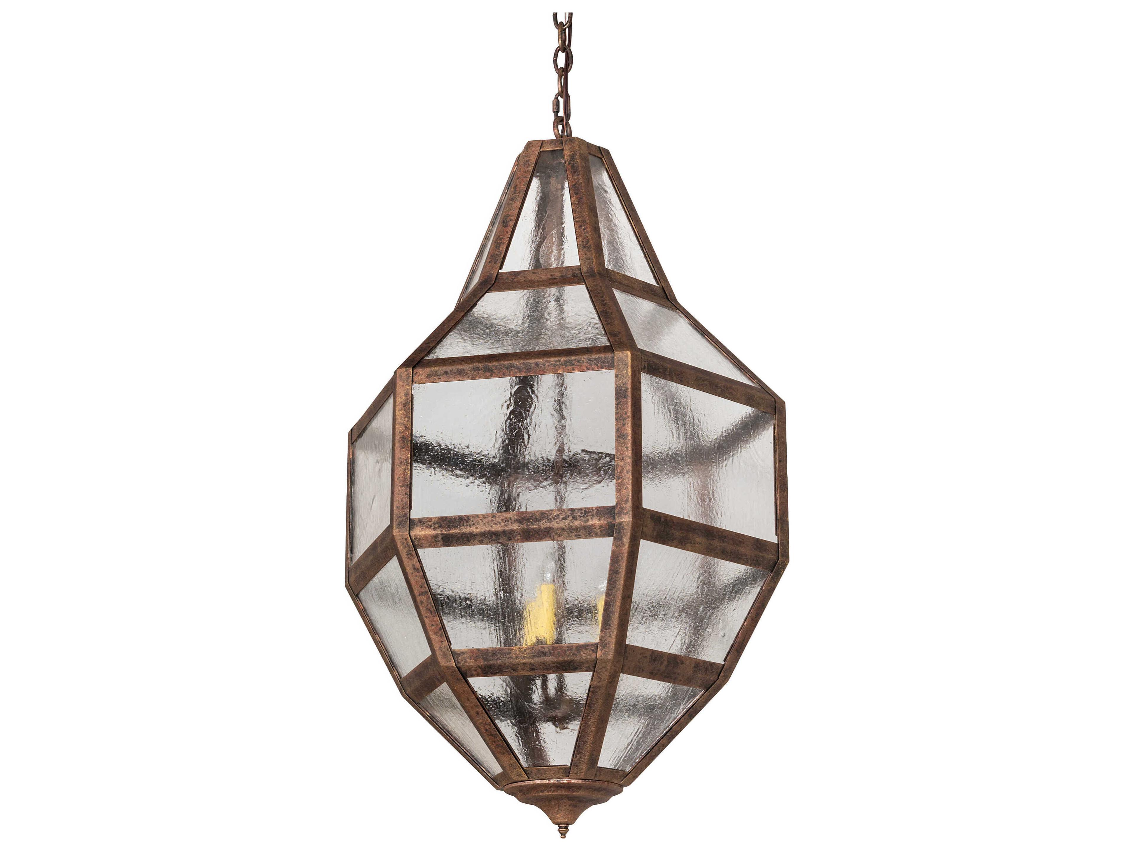 Meyda Cage 3-Light Rococco Bronze Traditional Geometric Pendant