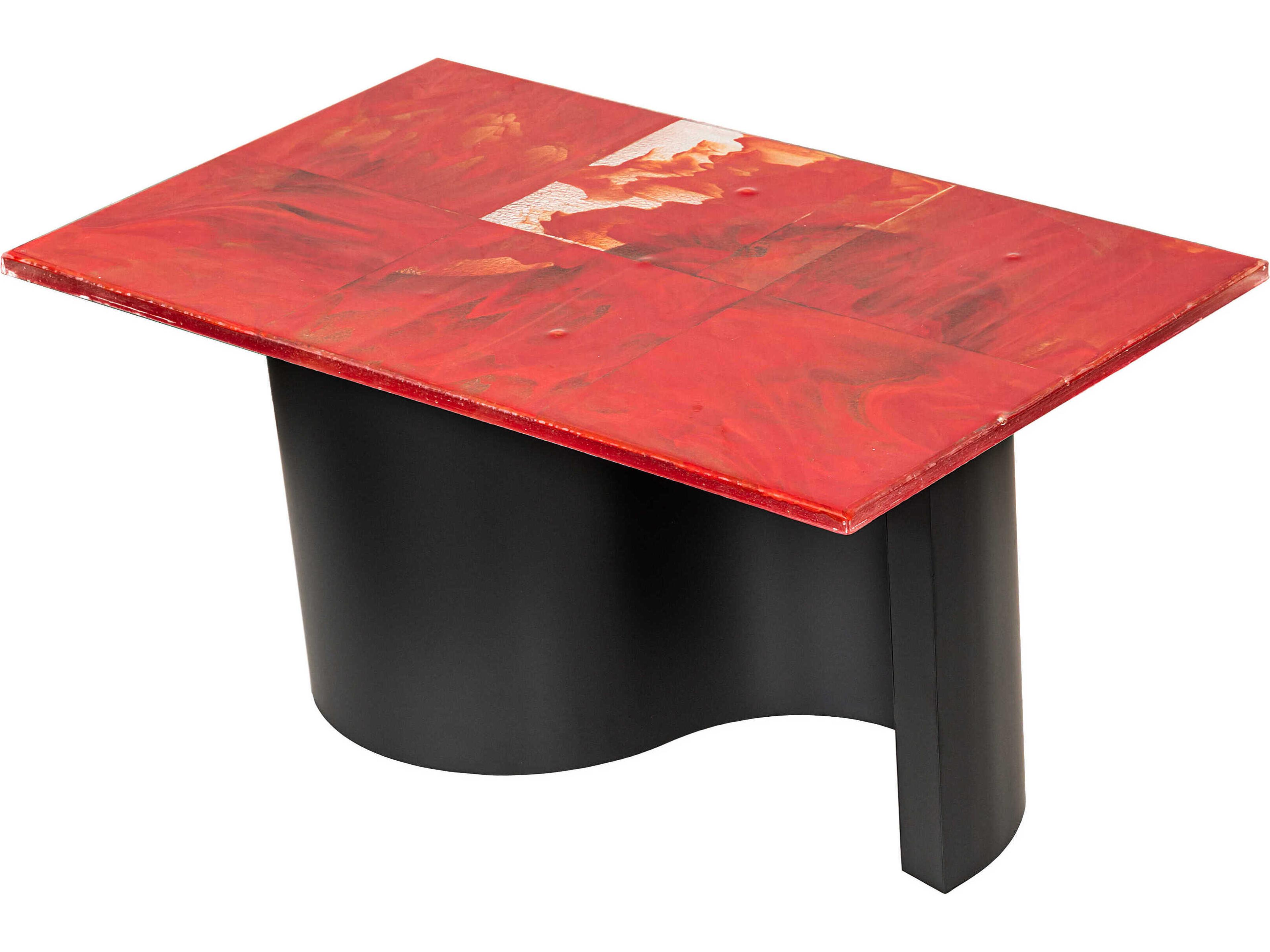 Fused Rectangular Solar Black Coffee Table