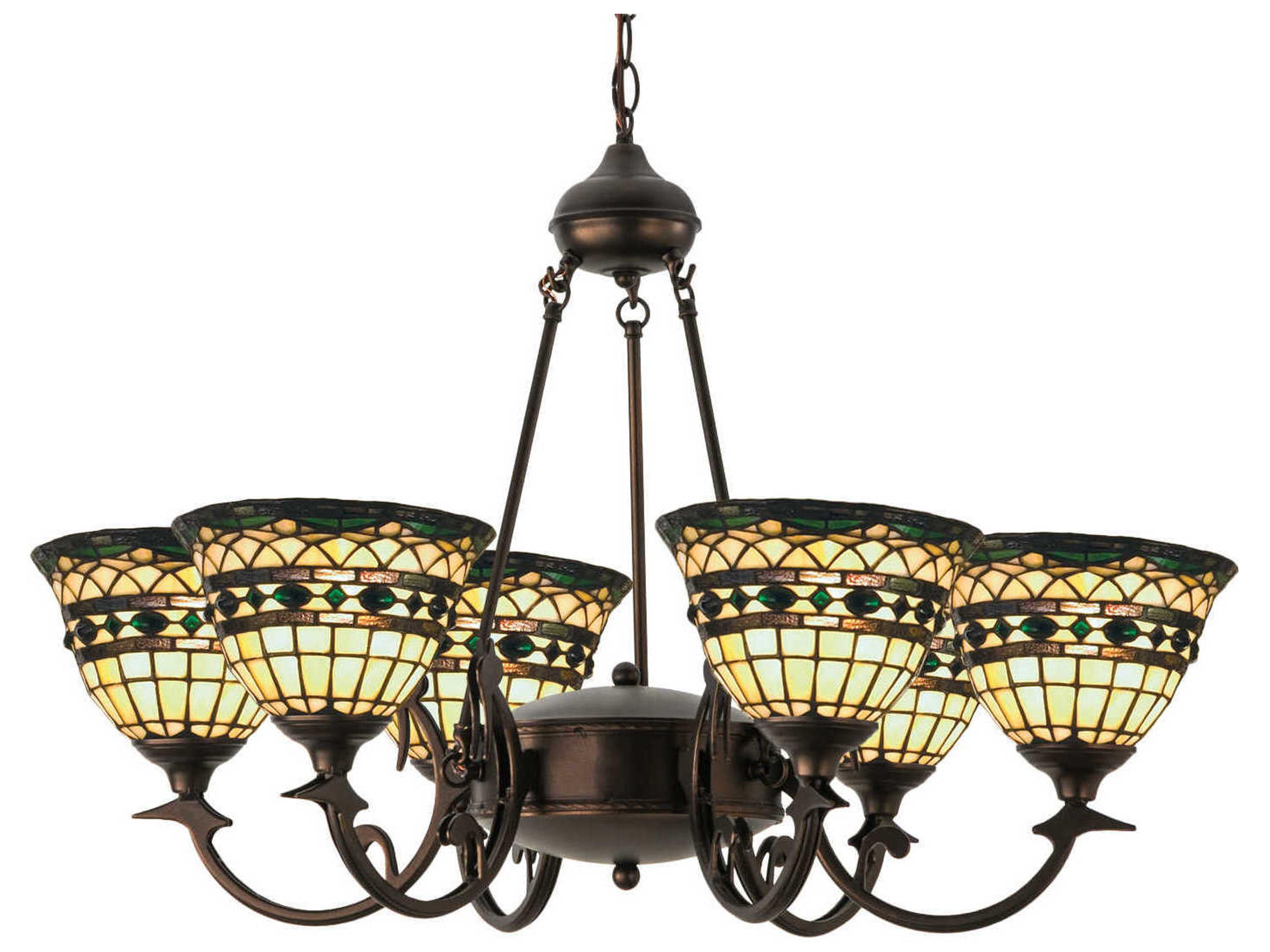 Tiffany Roman 6-Light Black Traditional Chandelier