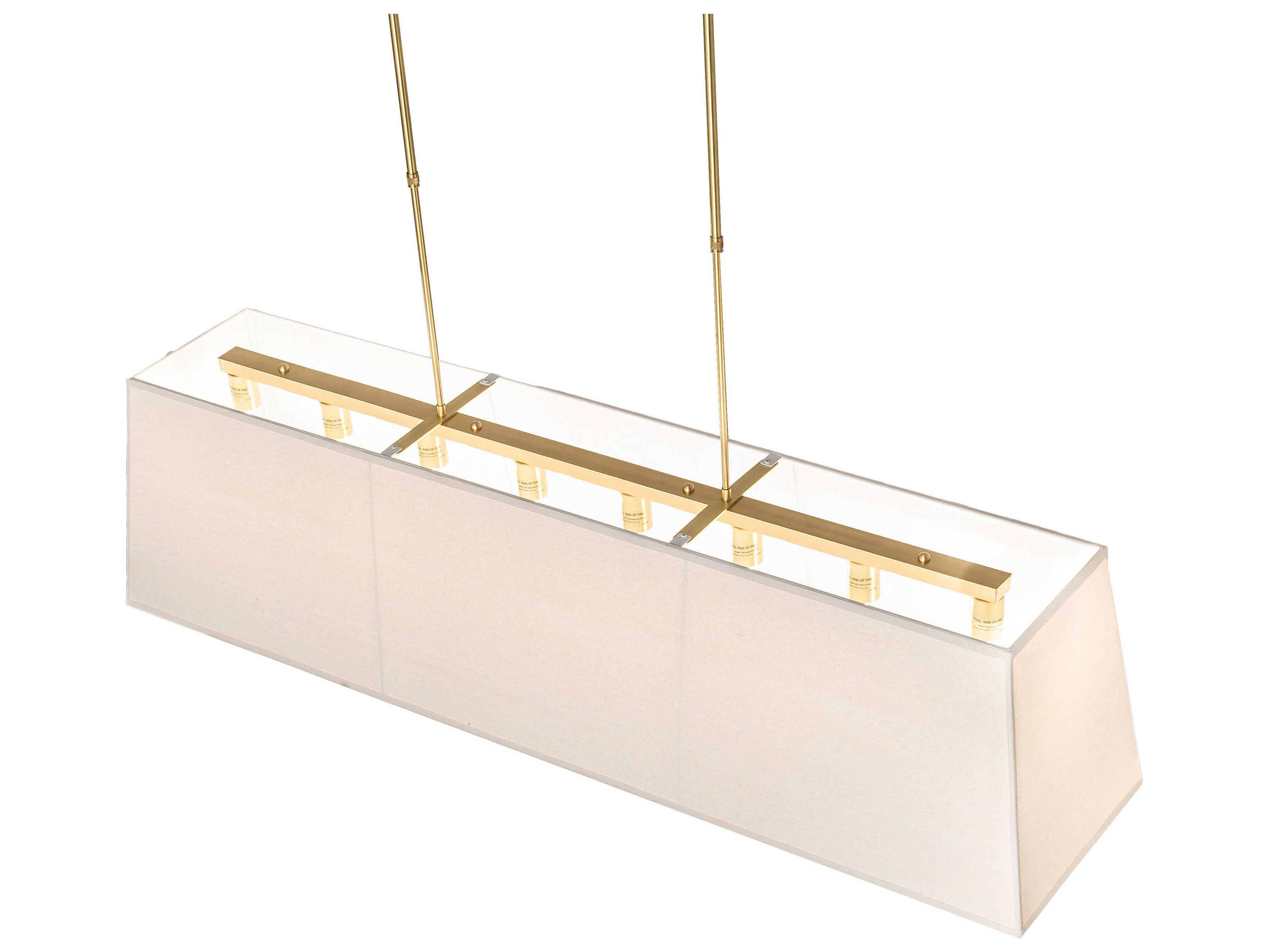 Meyda Panache 8-Light Brushed Brass Island Pendant
